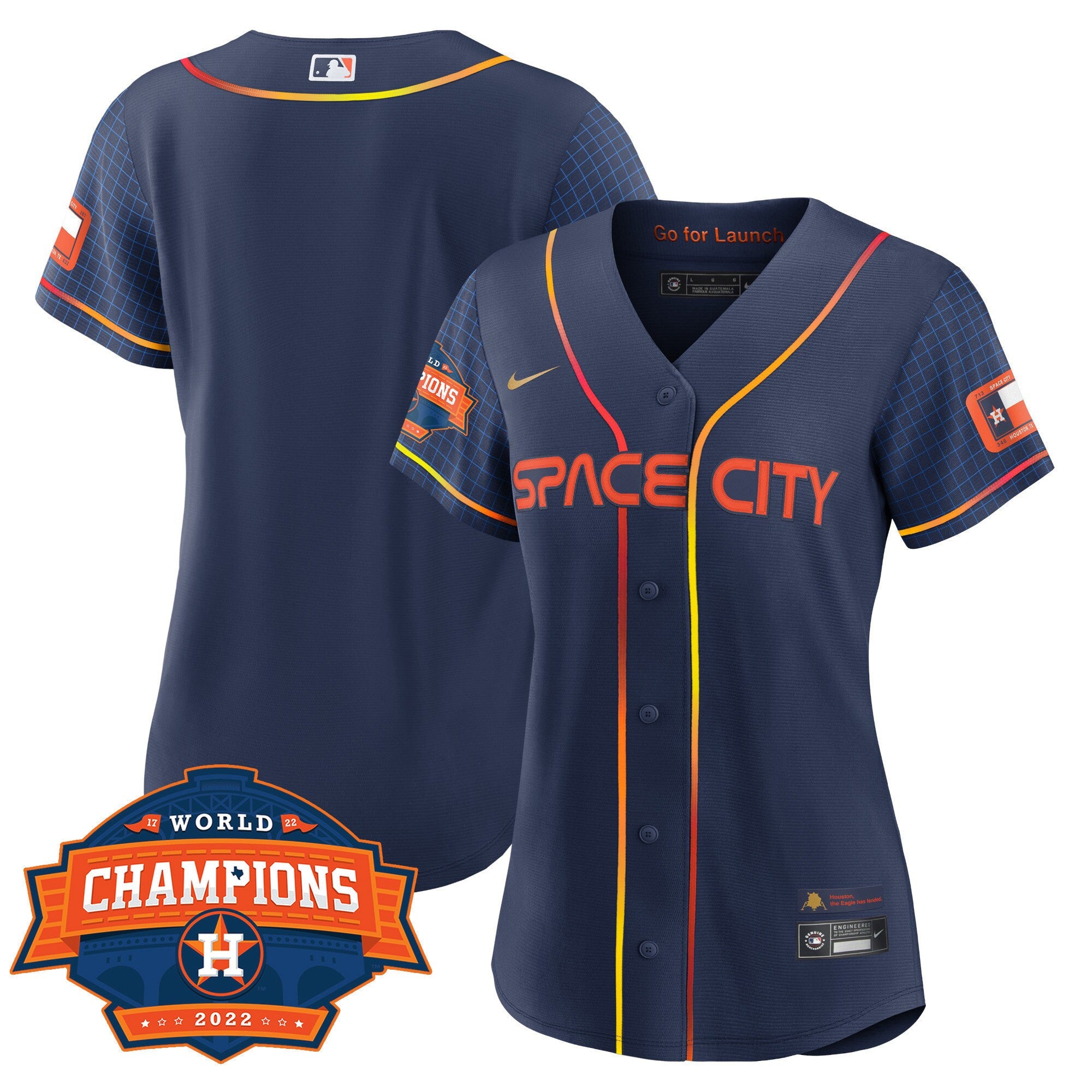 Women’s Houston 2022 World Series Champions Patch Limited Jersey