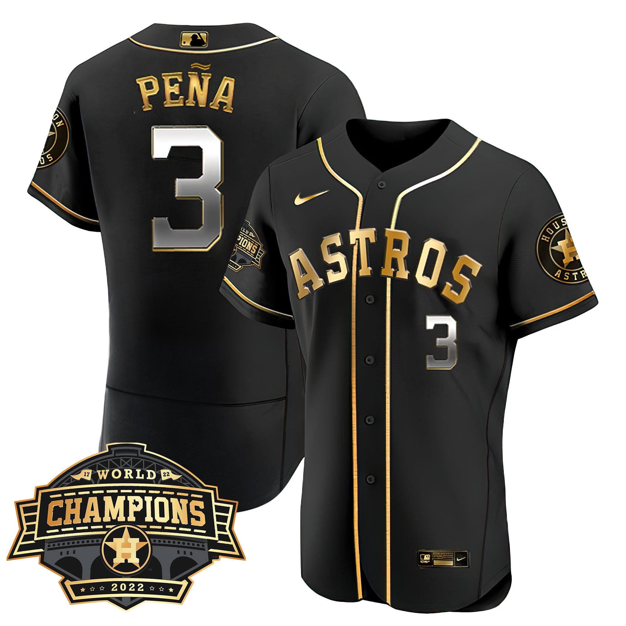 Women’s Houston 2022 World Series Champions Patch Limited Jersey
