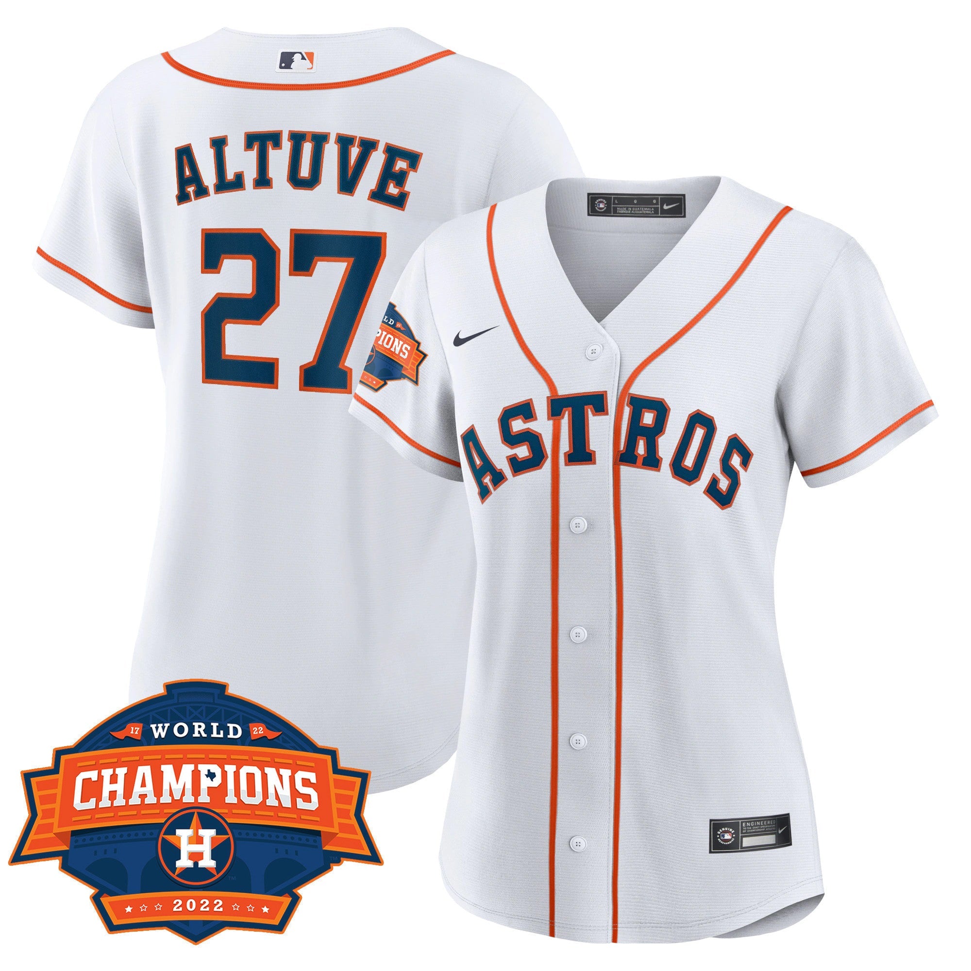Women’s Houston 2022 World Series Champions Patch Limited Jersey