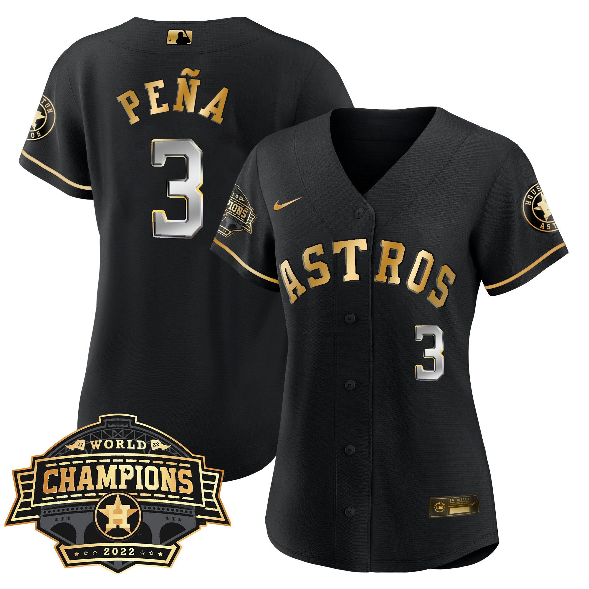 Women’s Houston 2022 World Series Champions Patch Limited Jersey