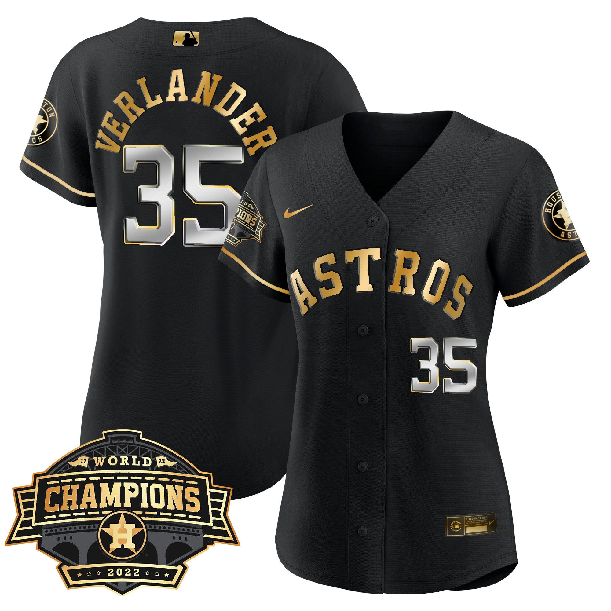 Women’s Houston 2022 World Series Champions Patch Limited Jersey