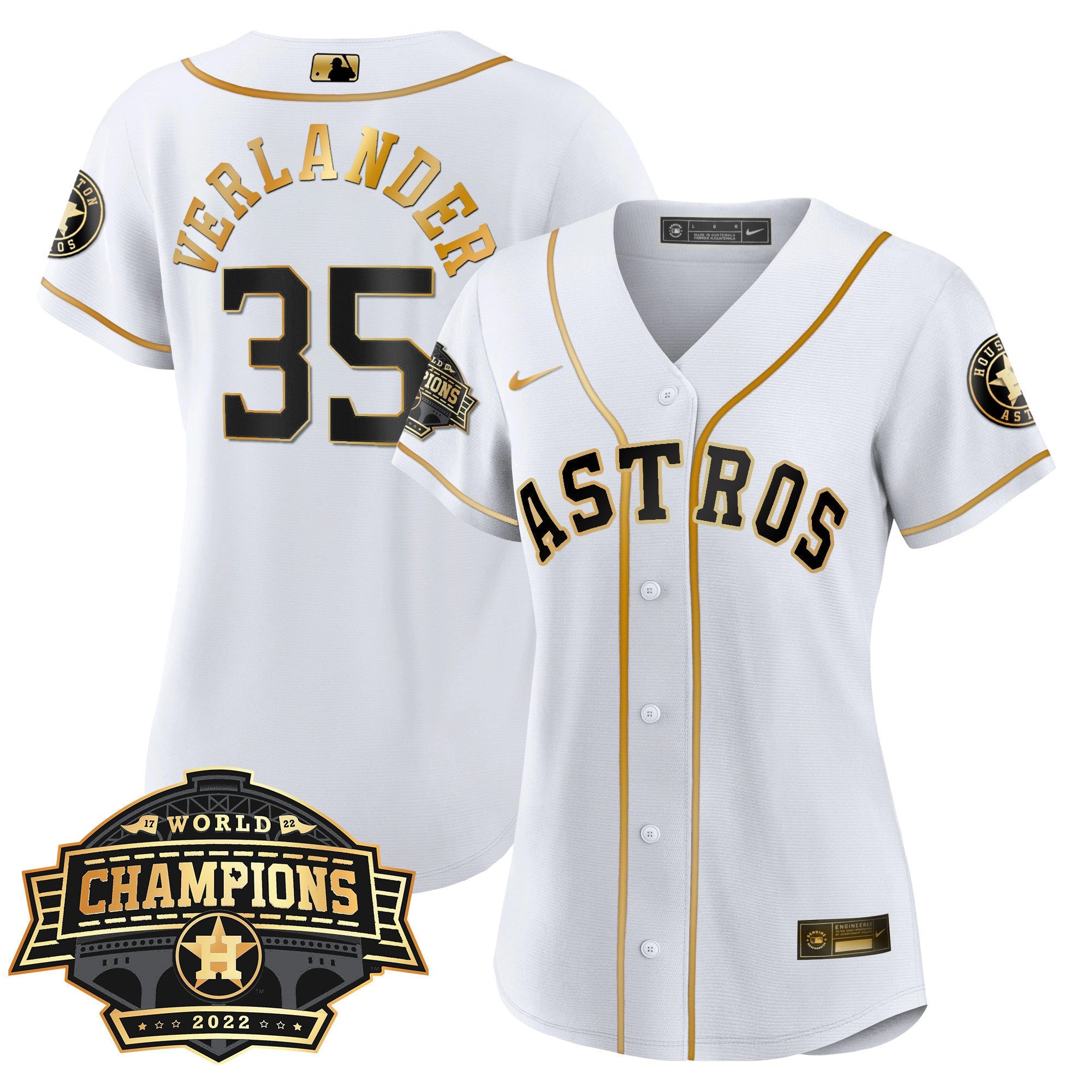 Women’s Houston 2022 World Series Champions Patch Limited Jersey