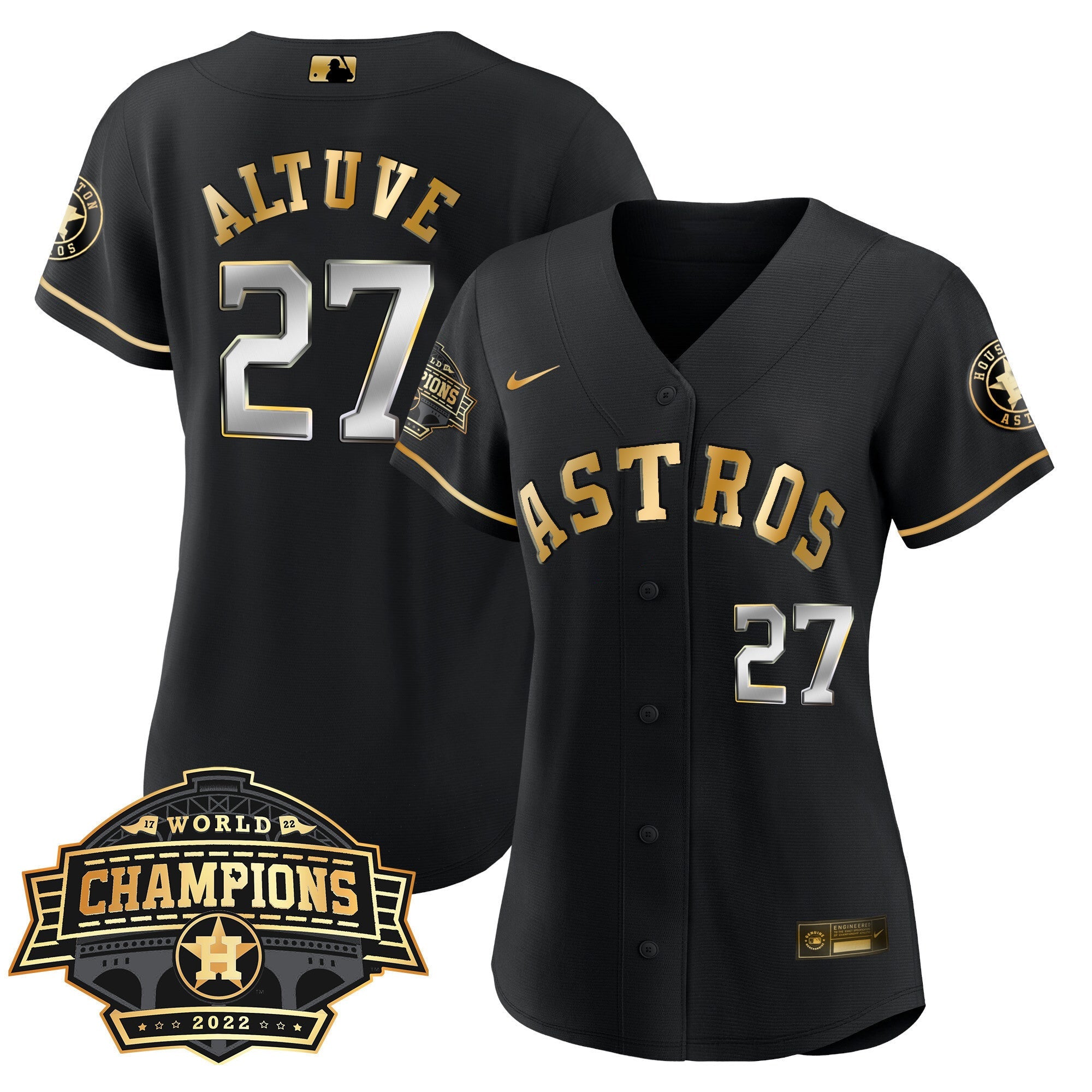 Women’s Houston 2022 World Series Champions Patch Limited Jersey