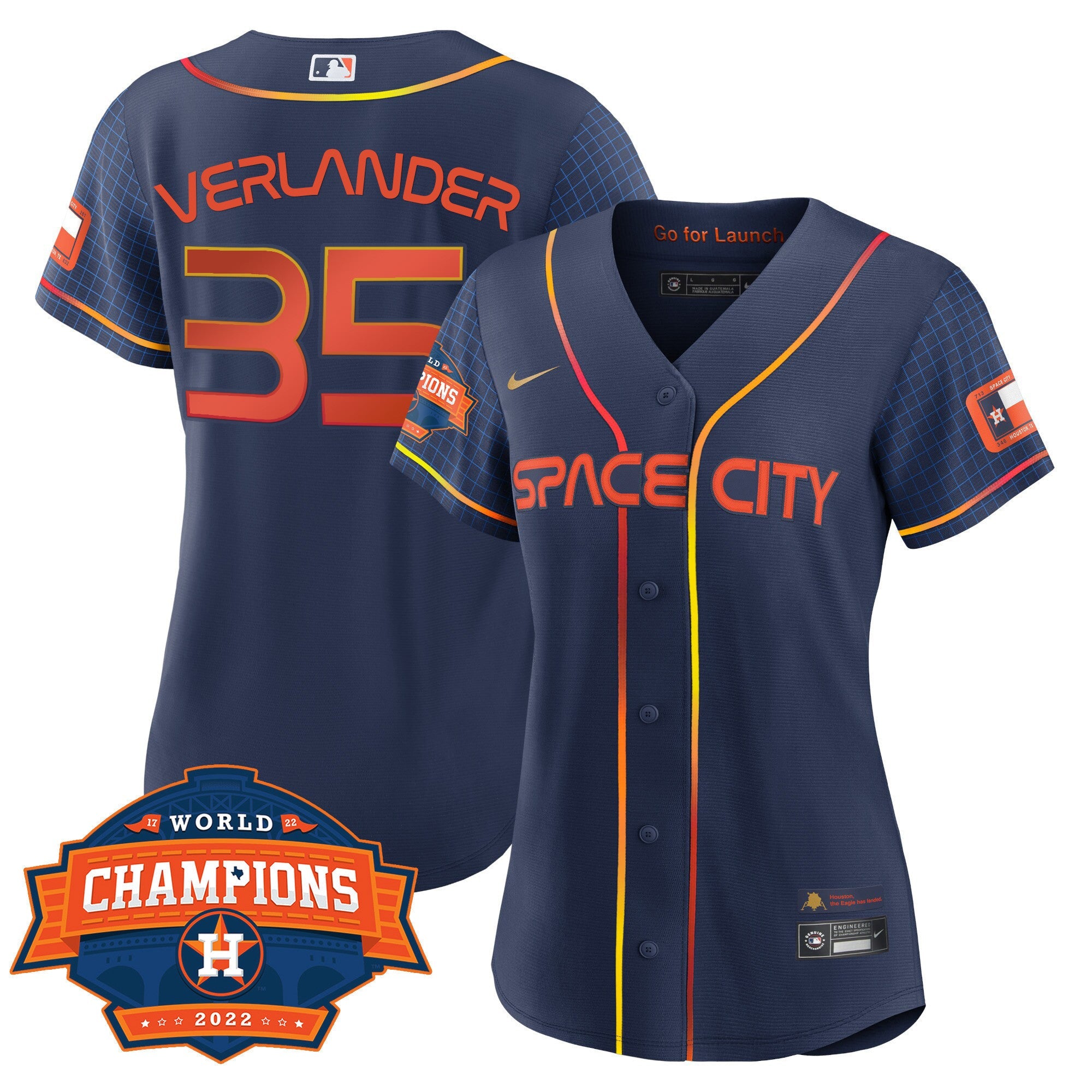 Women’s Houston 2022 World Series Champions Patch Limited Jersey