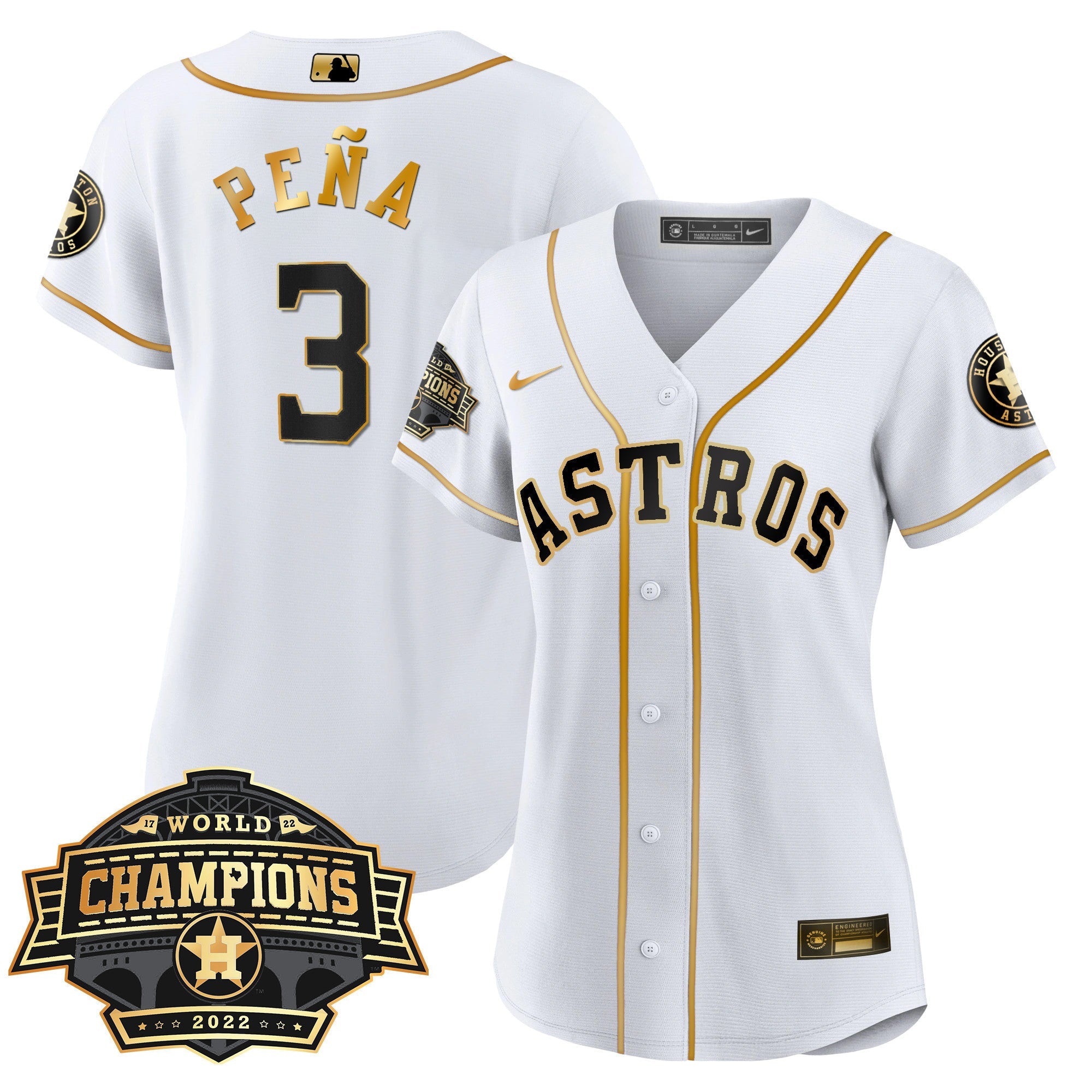 Women’s Houston 2022 World Series Champions Patch Limited Jersey