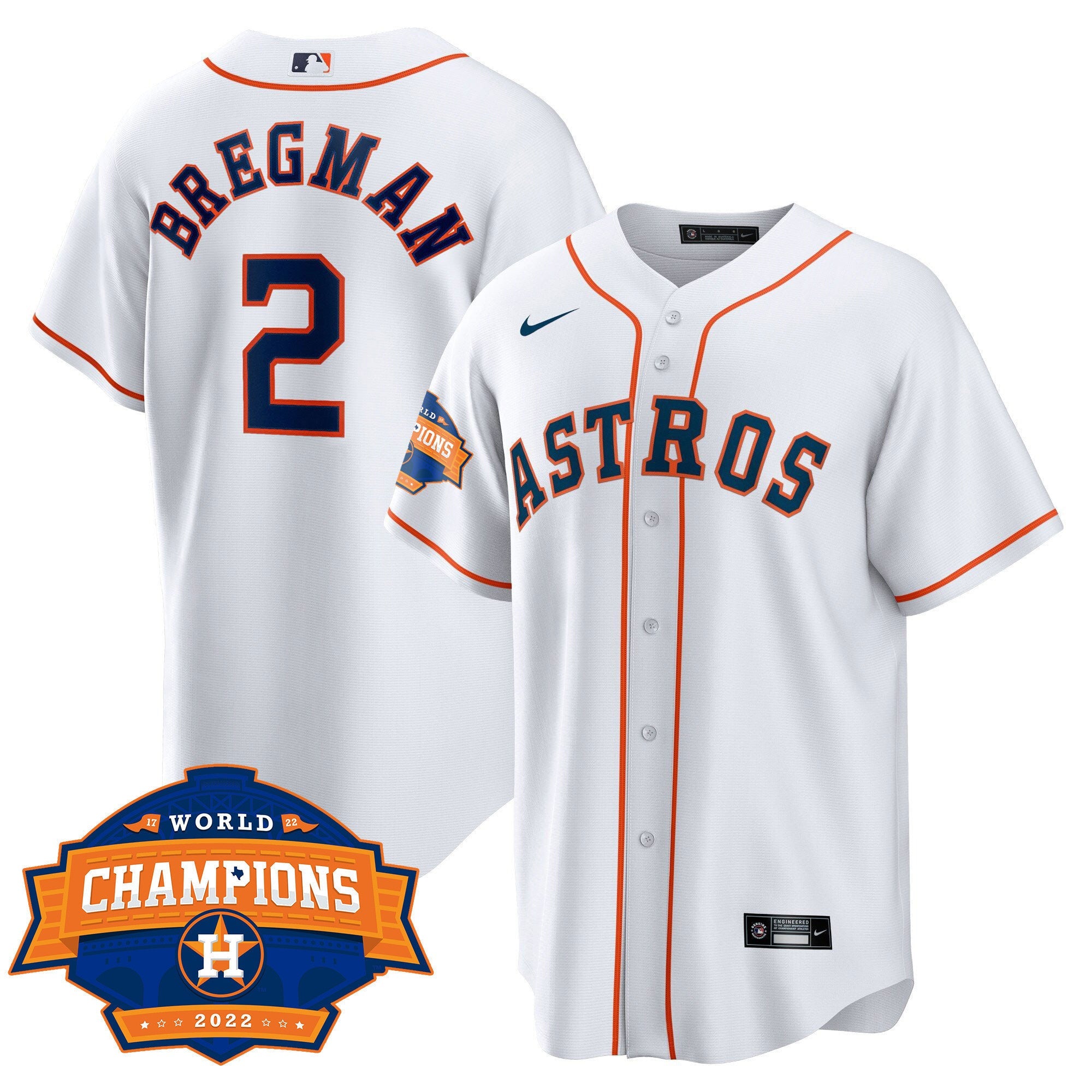 Youth’s Houston 2022 World Series Champions Patch Limited Jersey