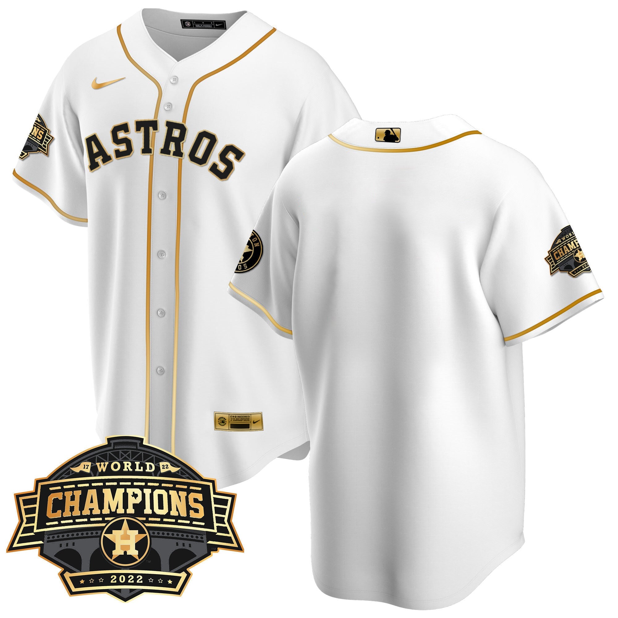 Youth’s Houston 2022 World Series Champions Patch Limited Jersey