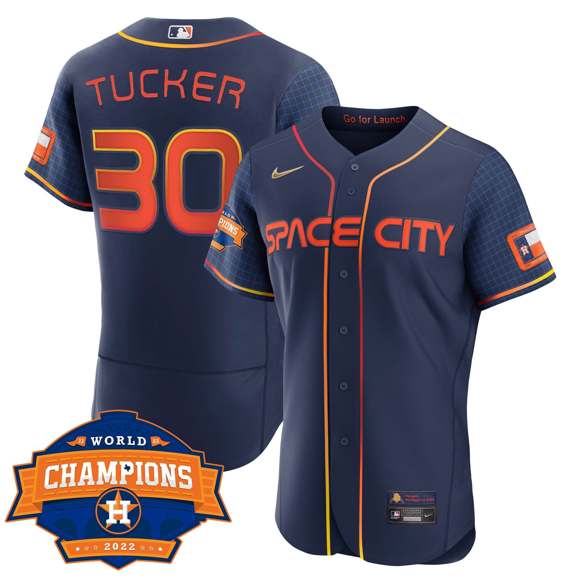 Youth’s Houston 2022 World Series Champions Patch Limited Jersey