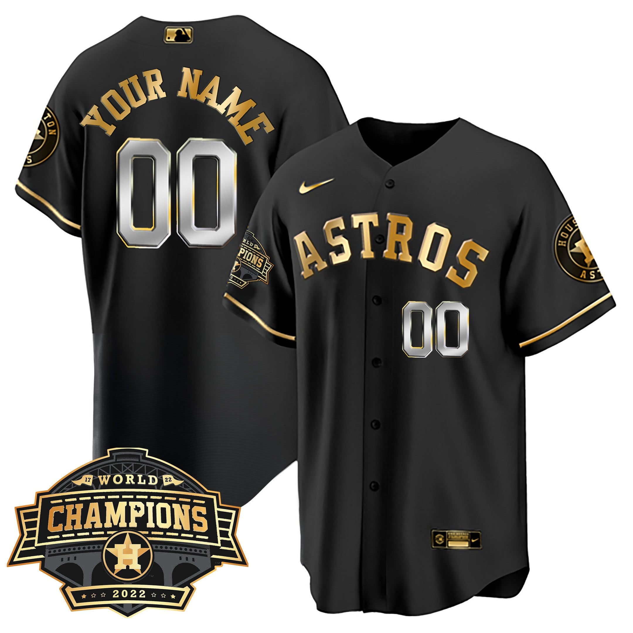 Houston 2022 Champions Limited Custom Name And Number Jersey