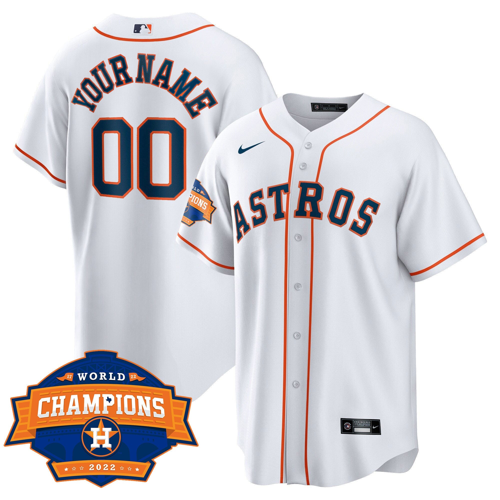 Houston 2022 Champions Limited Custom Name And Number Jersey