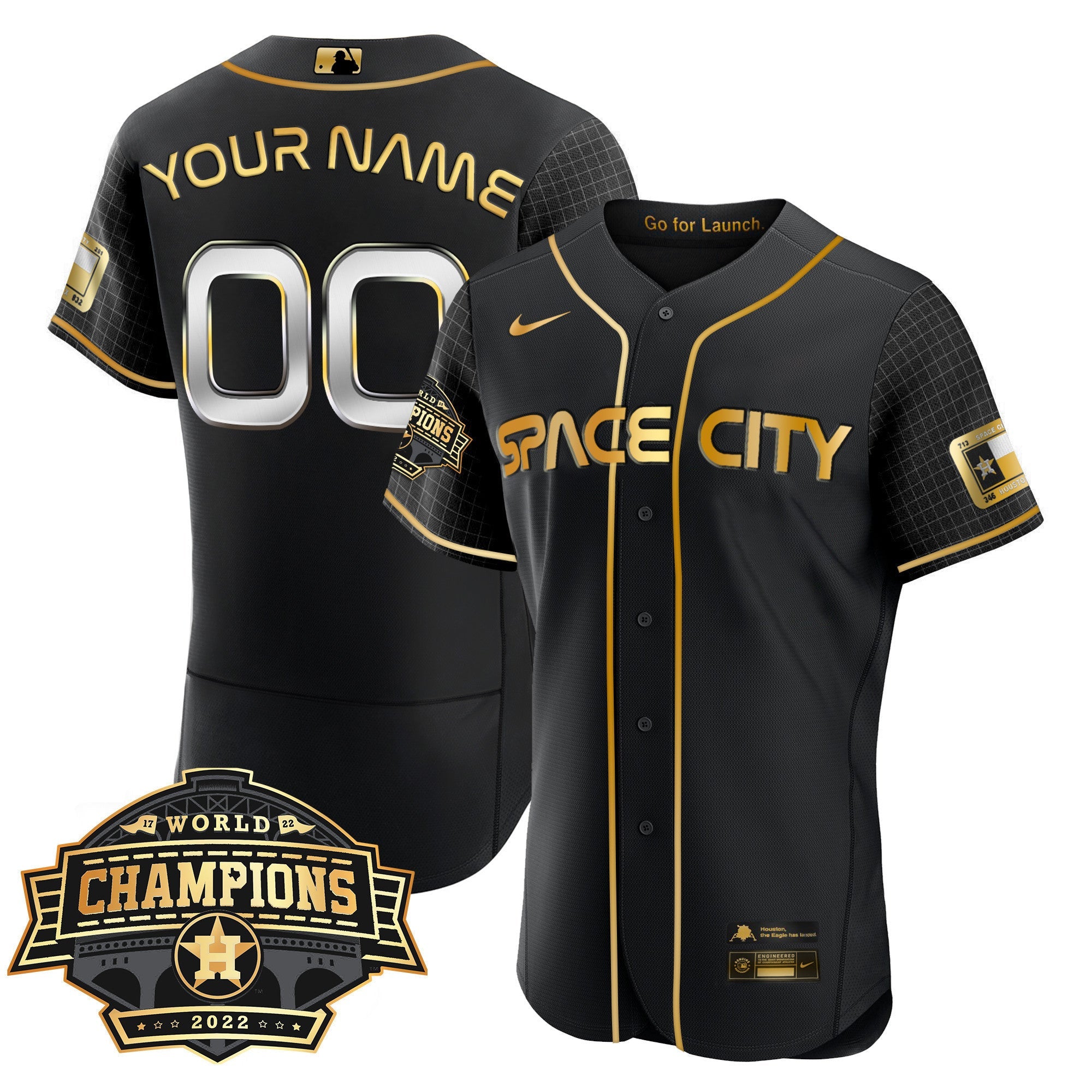 Houston 2022 Champions Limited Custom Name And Number Jersey