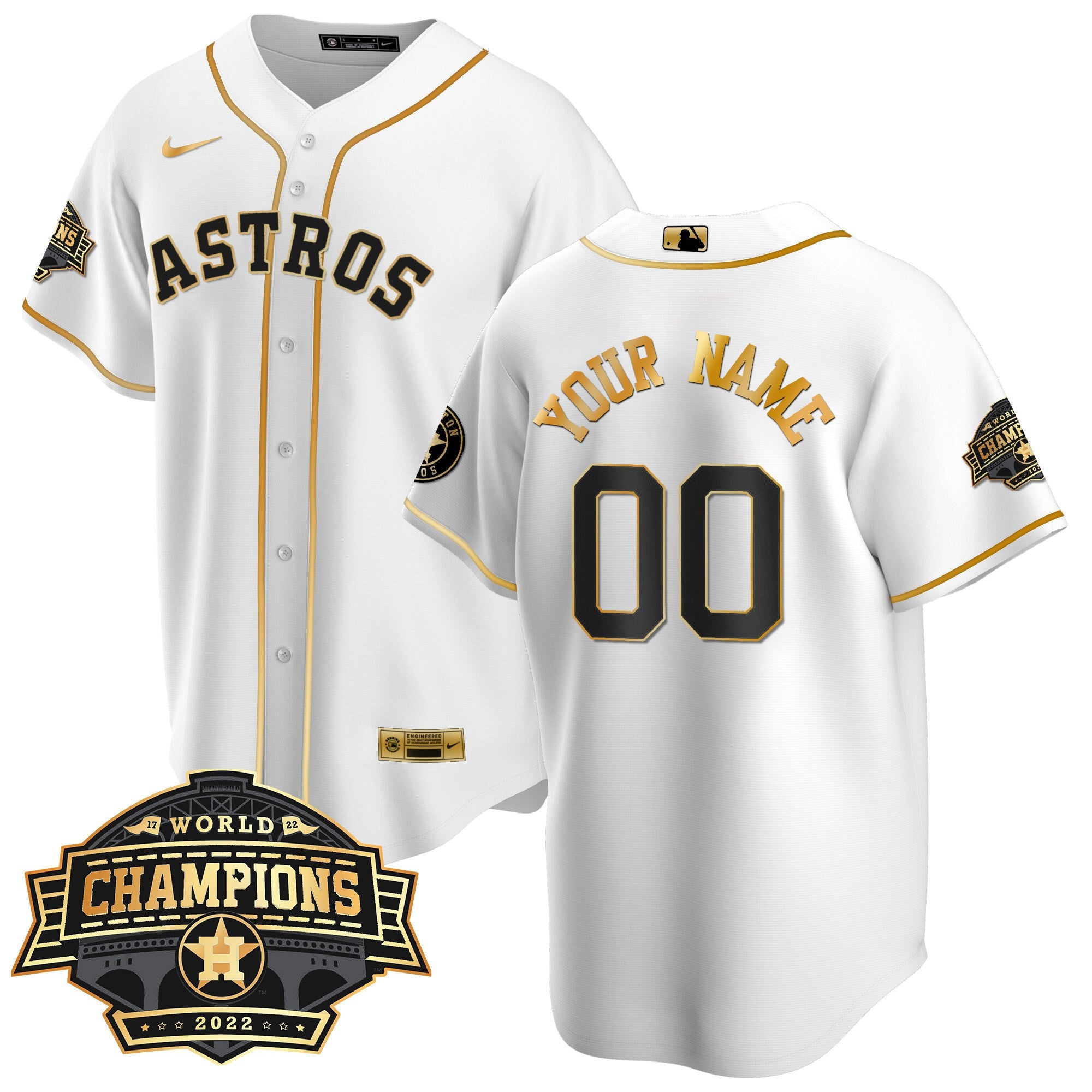 Houston 2022 Champions Limited Custom Name And Number Jersey