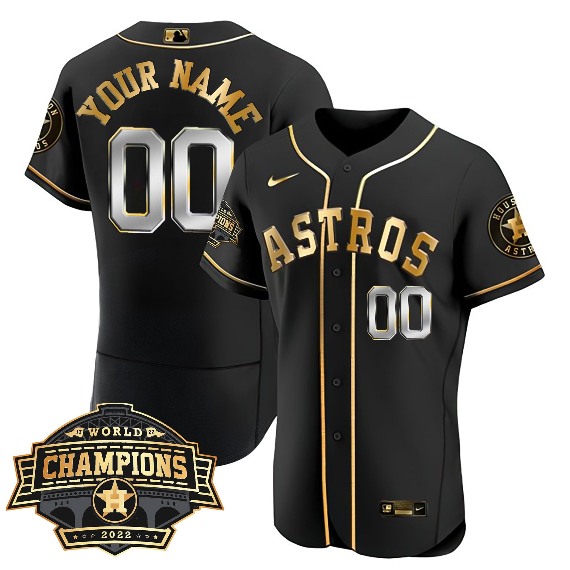 Houston 2022 Champions Limited Custom Name And Number Jersey