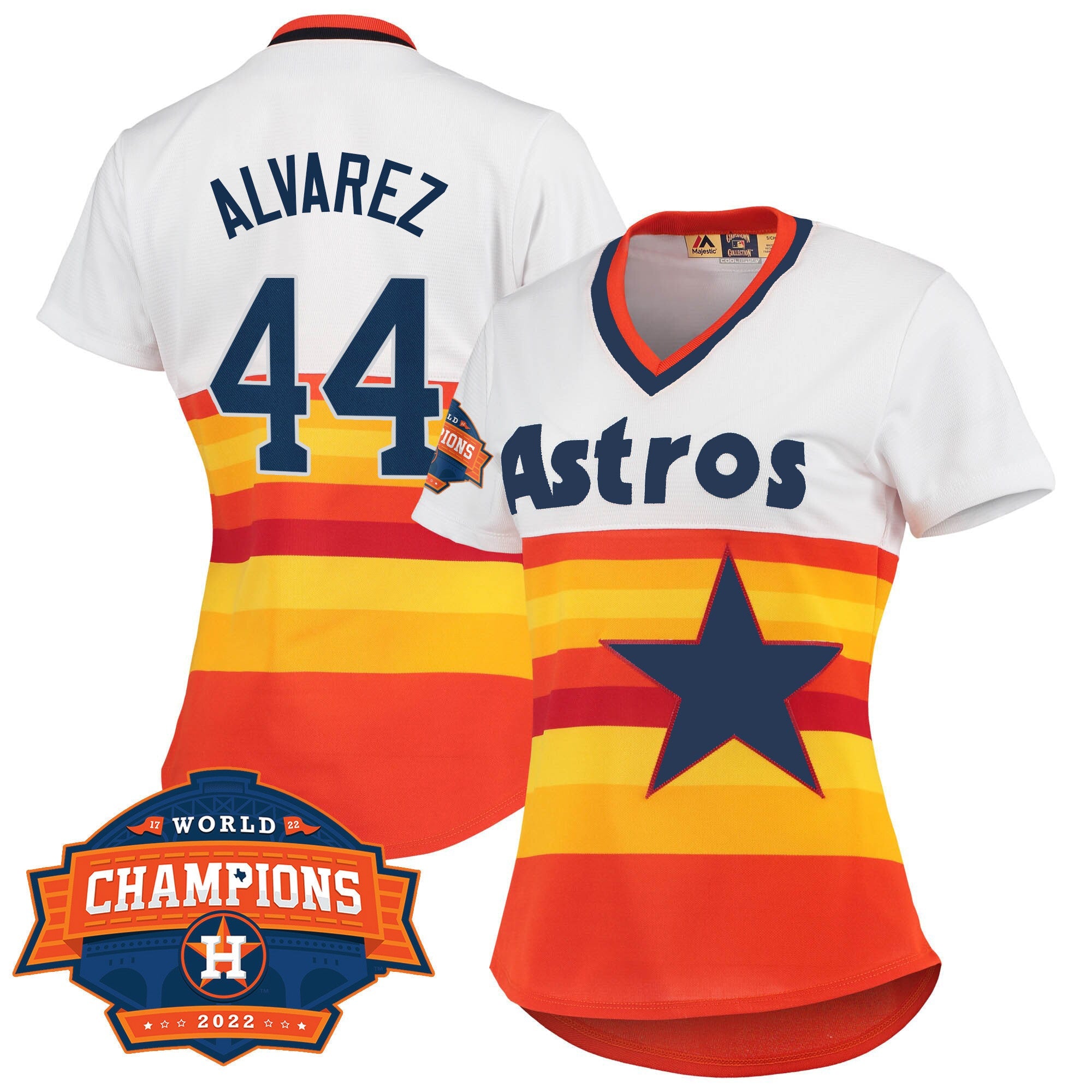 Houston 2022 Champions Limited White Home Cooperstown Collection Player Jersey