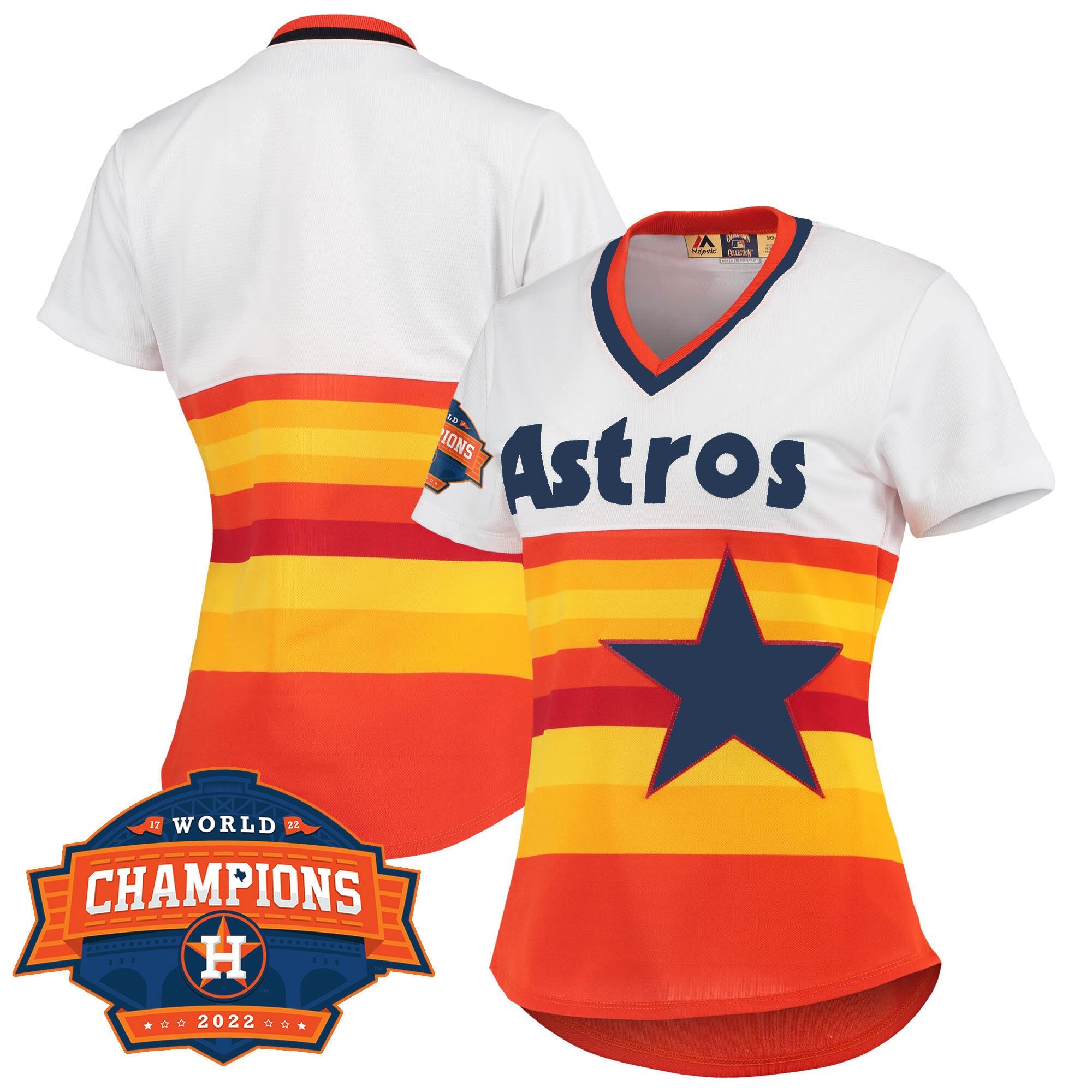 Houston 2022 Champions Limited White Home Cooperstown Collection Player Jersey