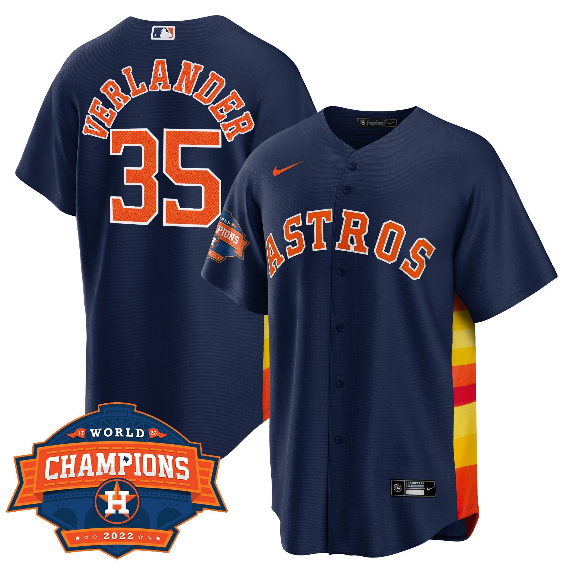 Men’s Houston Alternate Navy 2022 Champions Limited Player Jersey