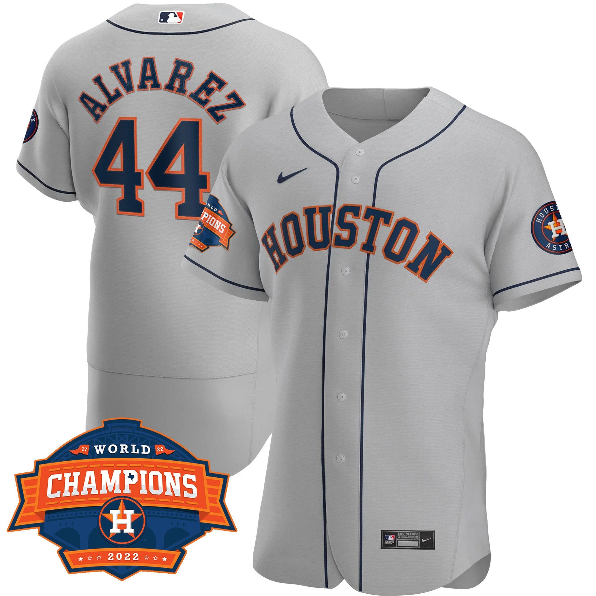 Men’s Houston 2022 Champions Limited Gray Road Player Jersey