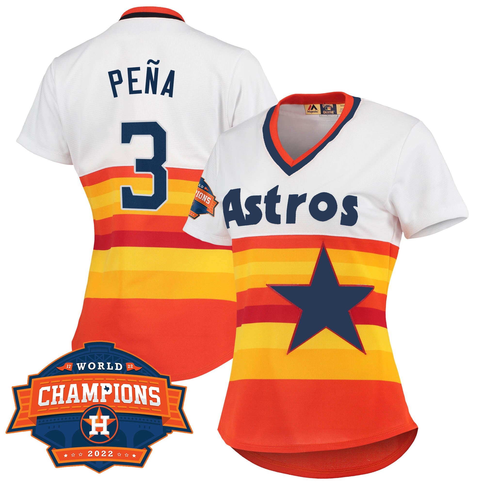 Houston 2022 Champions Limited White Home Cooperstown Collection Player Jersey