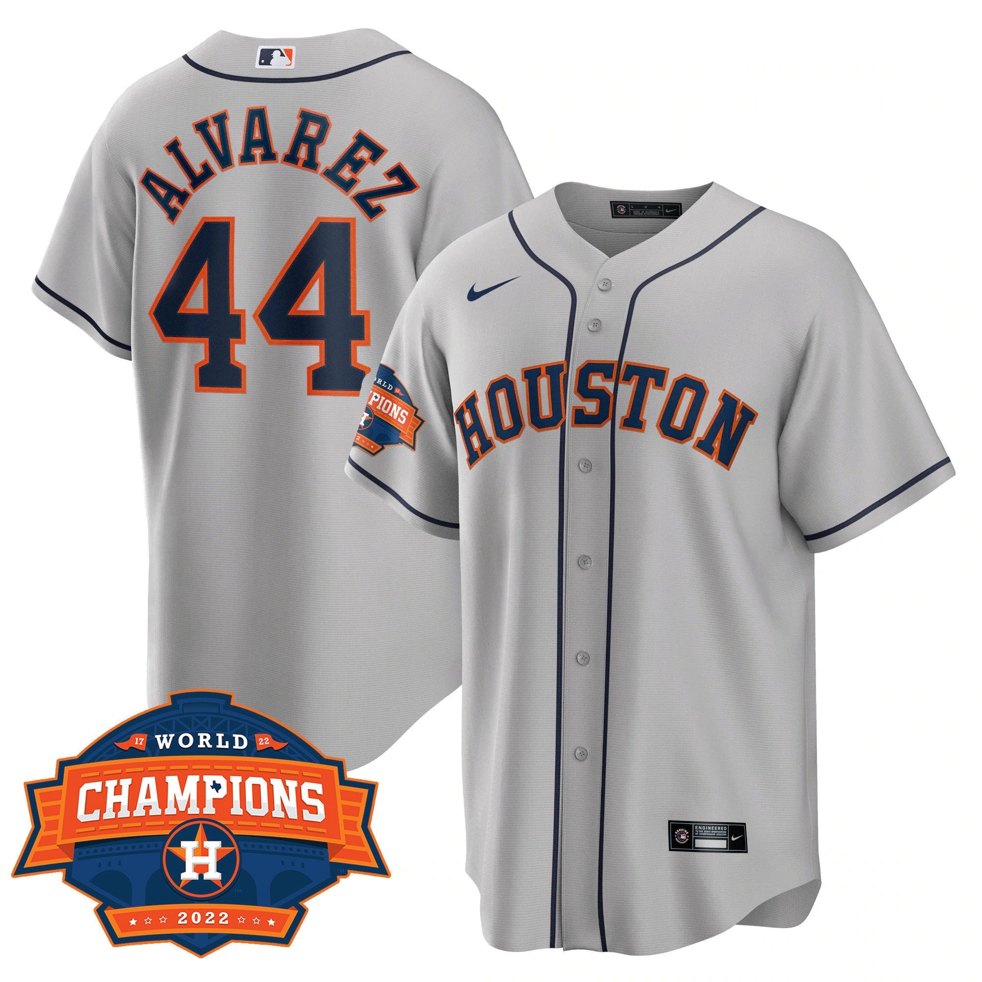 Men’s Houston 2022 Champions Limited Gray Road Player Jersey