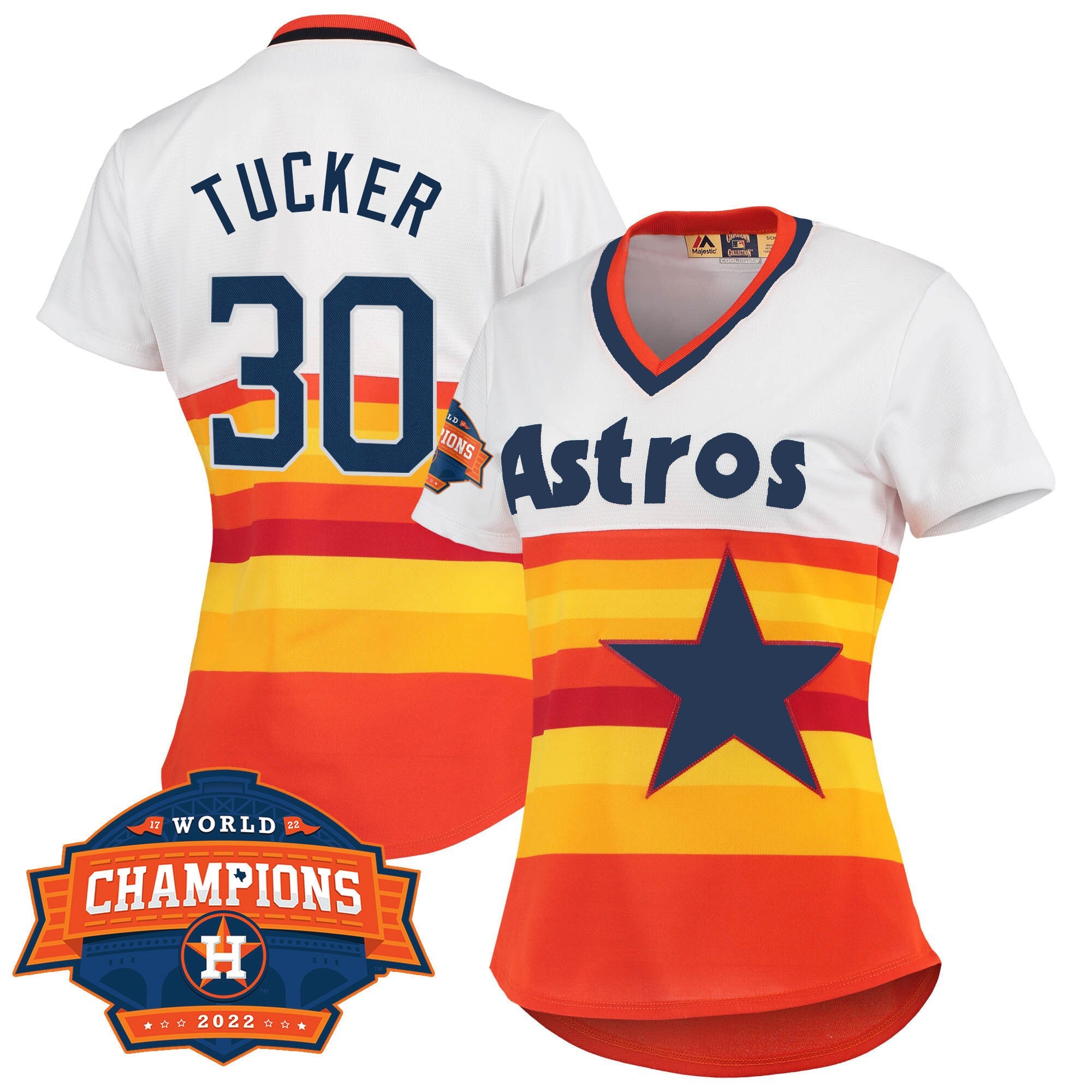 Houston 2022 Champions Limited White Home Cooperstown Collection Player Jersey