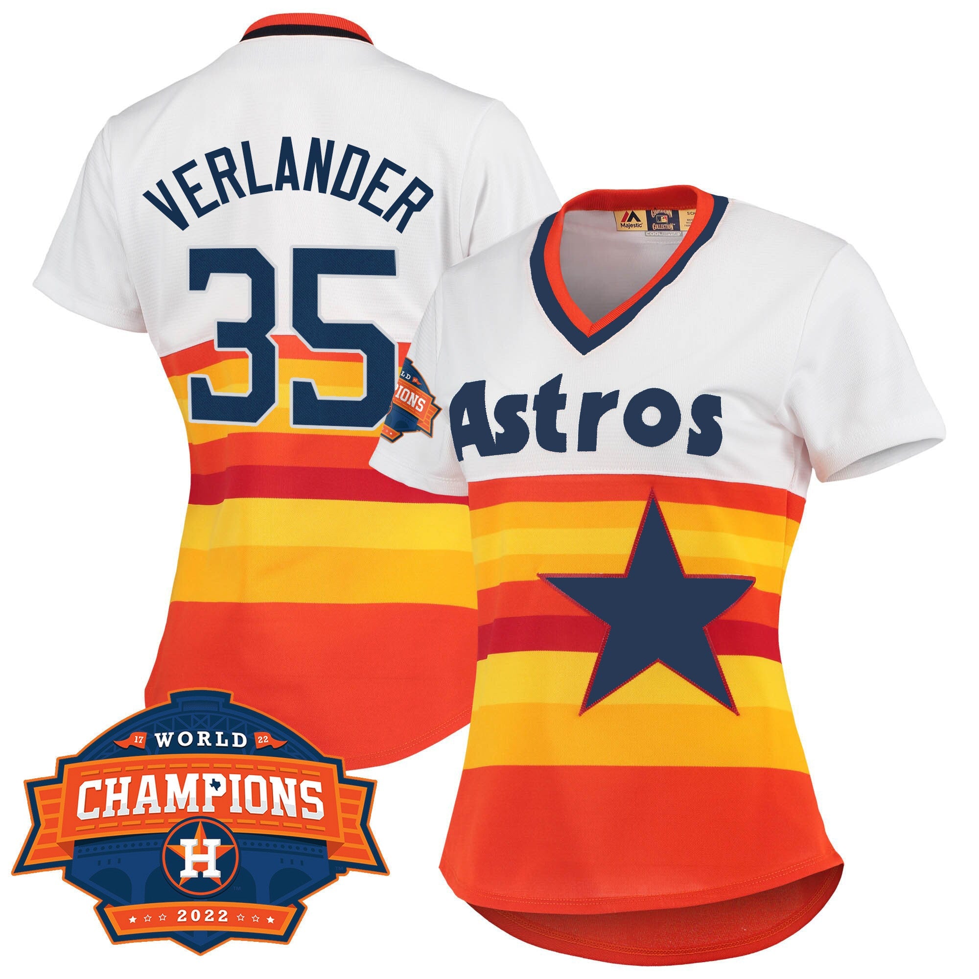 Houston 2022 Champions Limited White Home Cooperstown Collection Player Jersey