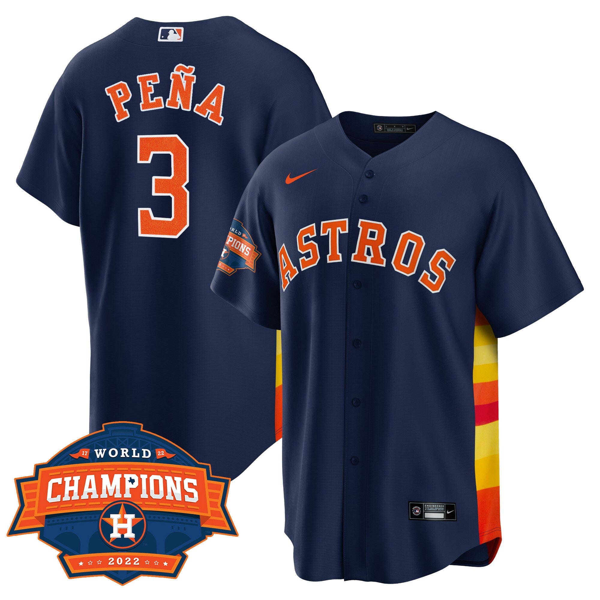 Men’s Houston Alternate Navy 2022 Champions Limited Player Jersey