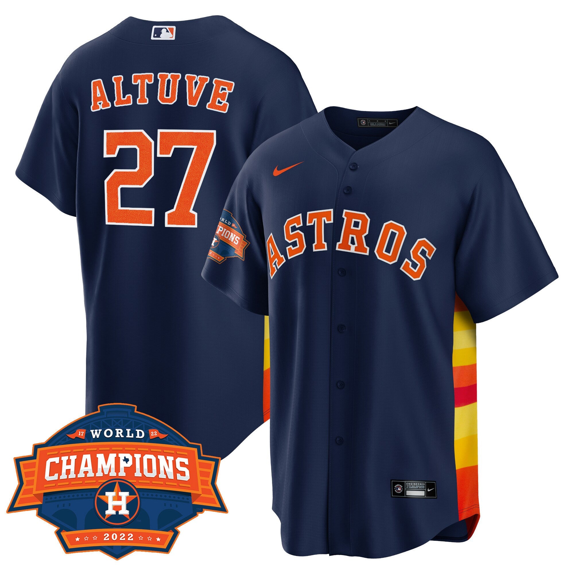 Men’s Houston Alternate Navy 2022 Champions Limited Player Jersey