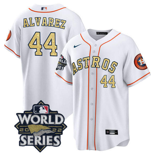 Men’s Houston White Gold 2022 World Series Jersey