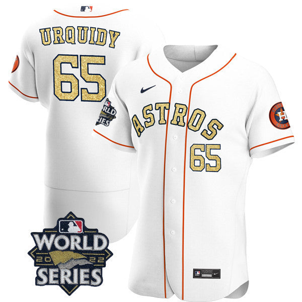 Men’s Houston White Gold 2022 World Series Jersey