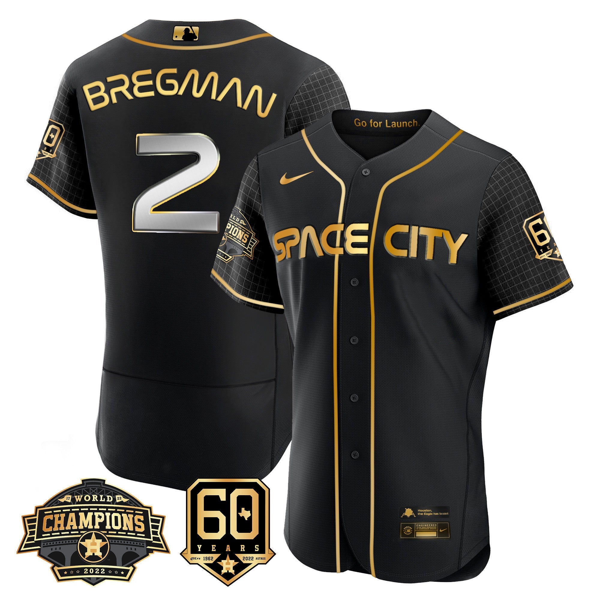 Men’s Houston Space City 2022 Champions & 60th Anniversary Patch Jersey