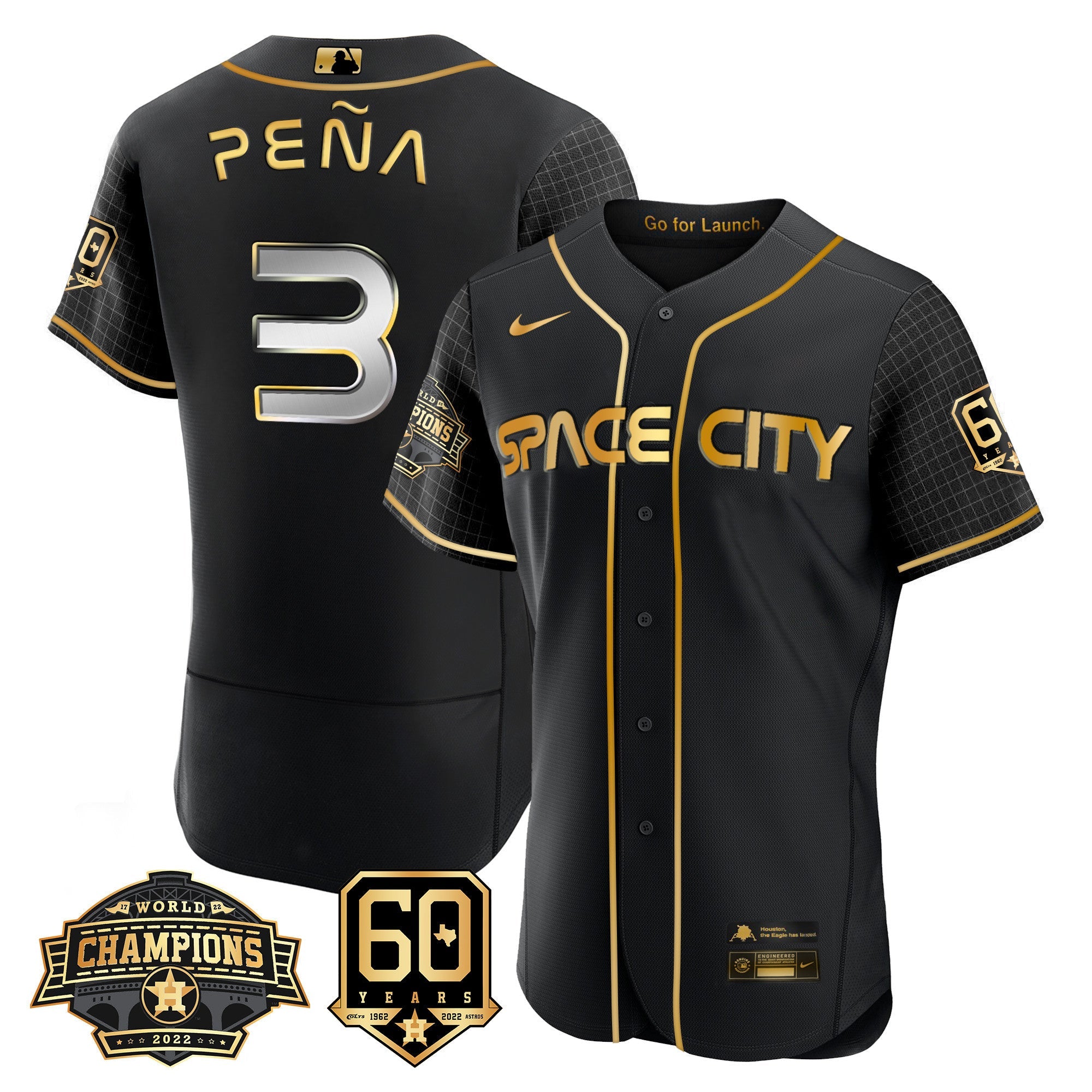 Men’s Houston Space City 2022 Champions & 60th Anniversary Patch Jersey