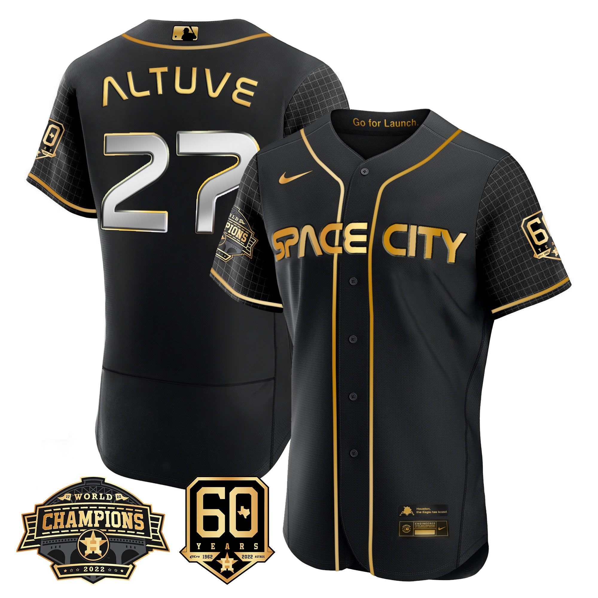 Men’s Houston Space City 2022 Champions & 60th Anniversary Patch Jersey
