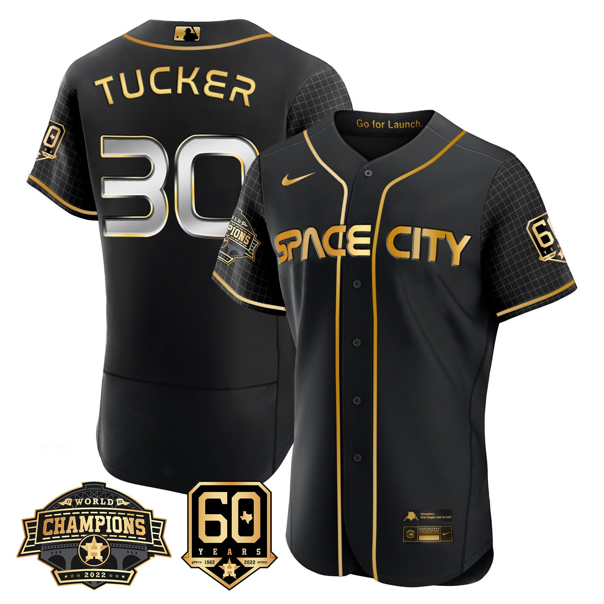 Men’s Houston Space City 2022 Champions & 60th Anniversary Patch Jersey