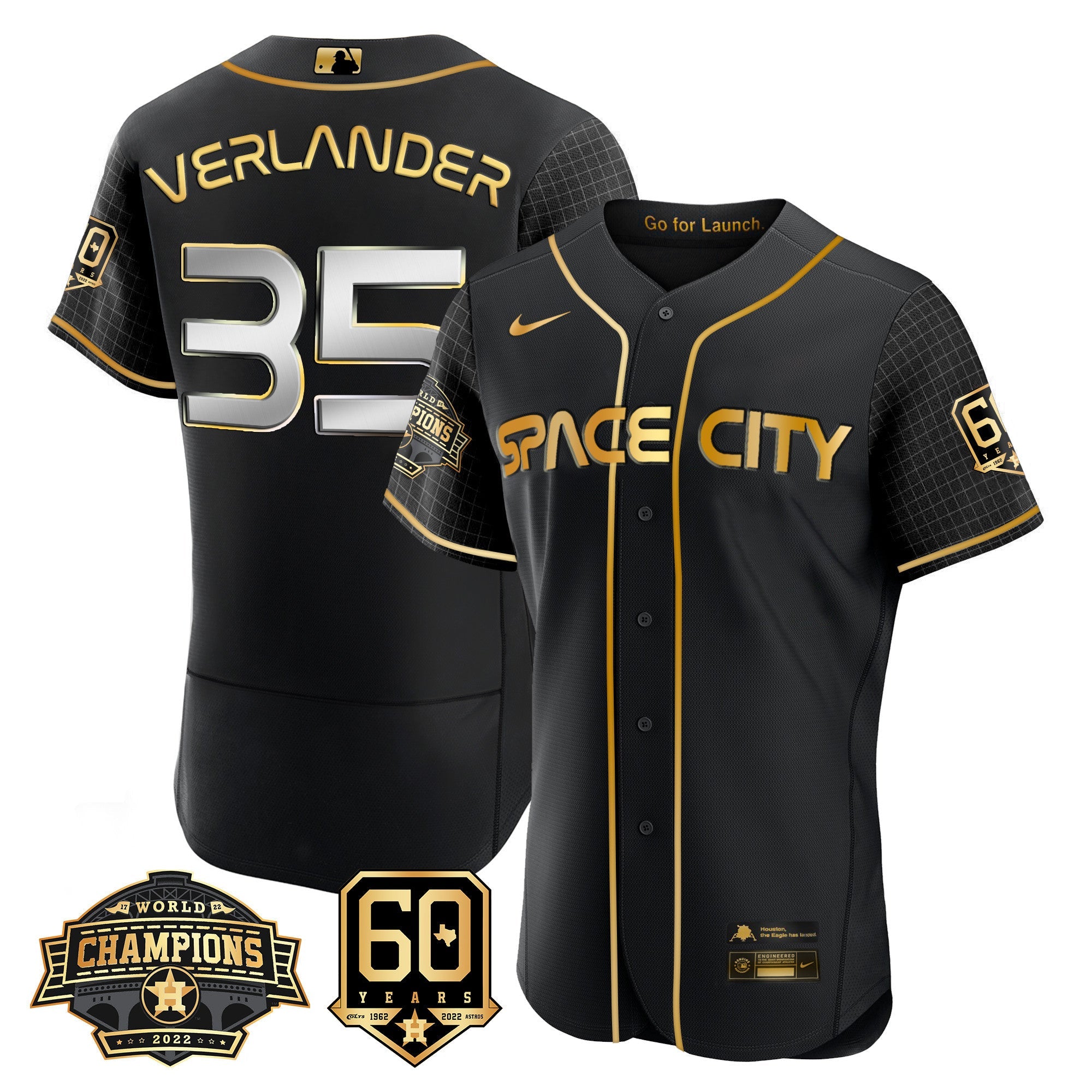 Men’s Houston Space City 2022 Champions & 60th Anniversary Patch Jersey