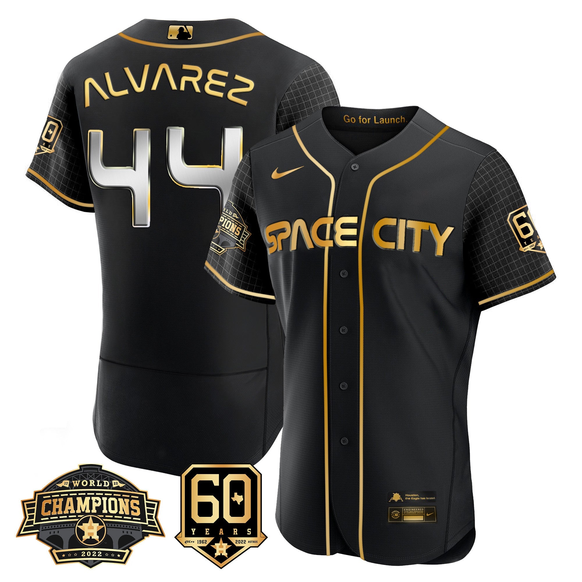 Men’s Houston Space City 2022 Champions & 60th Anniversary Patch Jersey