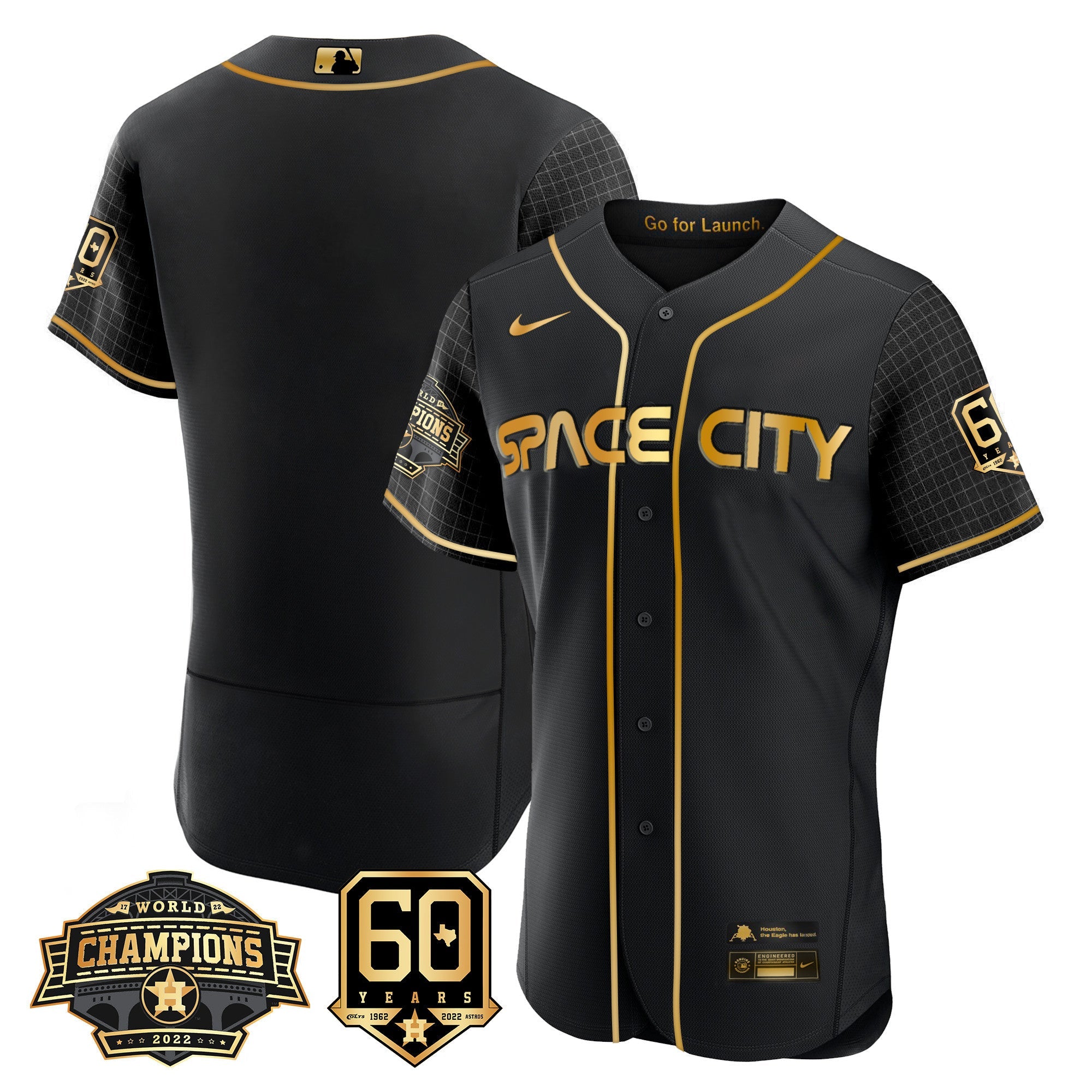Men’s Houston Space City 2022 Champions & 60th Anniversary Patch Jersey