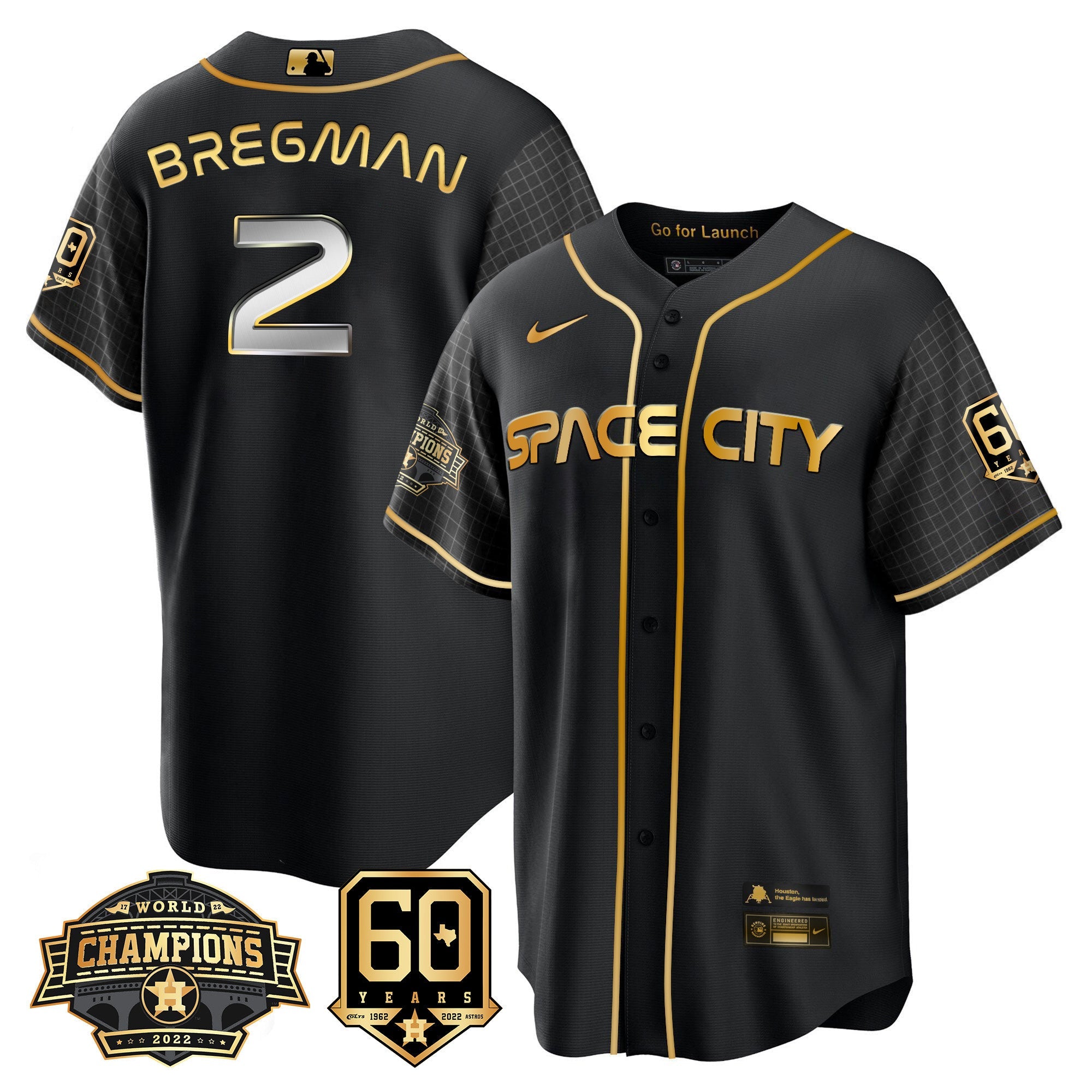 Men’s Houston Space City 2022 Champions & 60th Anniversary Patch Jersey