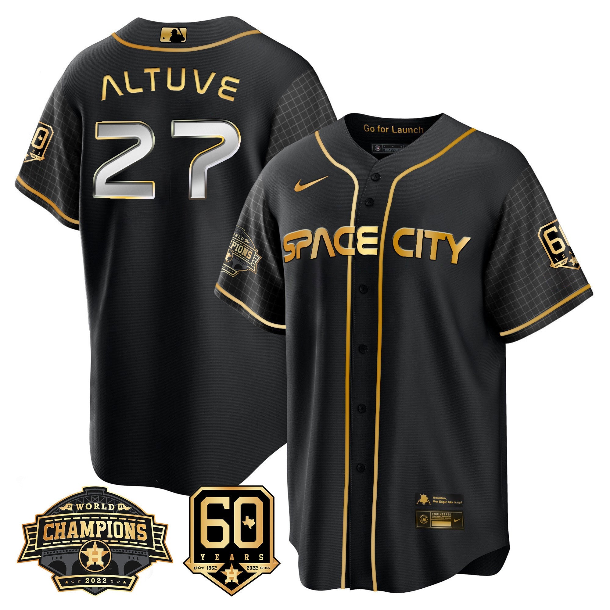 Men’s Houston Space City 2022 Champions & 60th Anniversary Patch Jersey