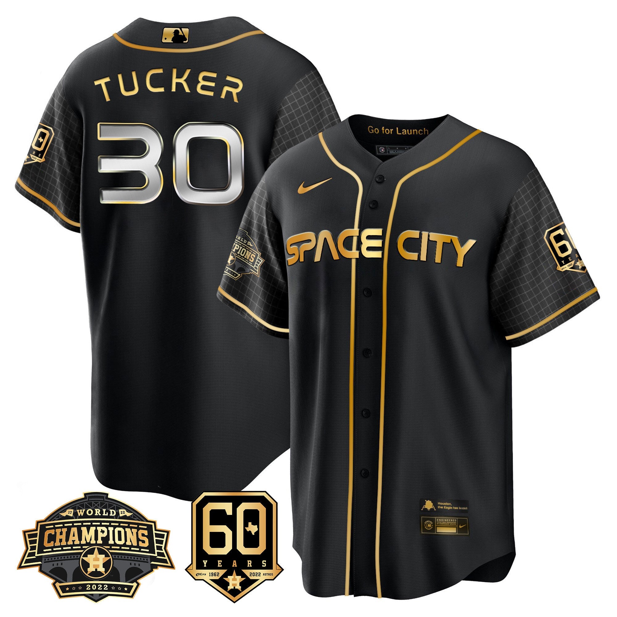 Men’s Houston Space City 2022 Champions & 60th Anniversary Patch Jersey