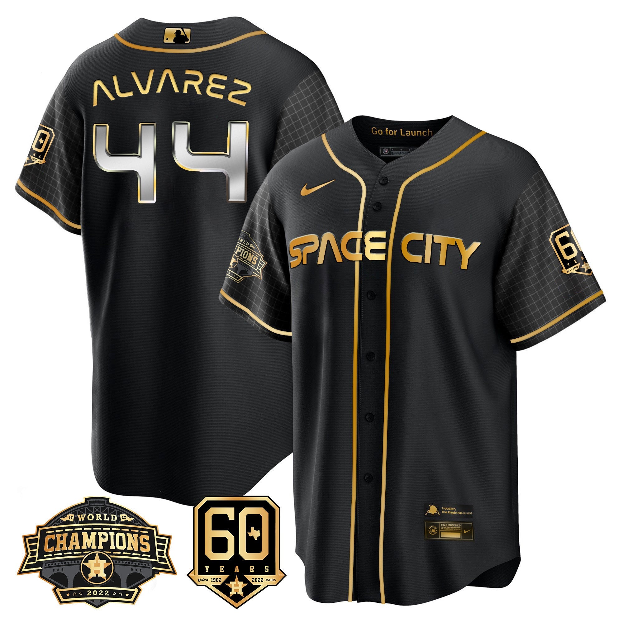 Men’s Houston Space City 2022 Champions & 60th Anniversary Patch Jersey