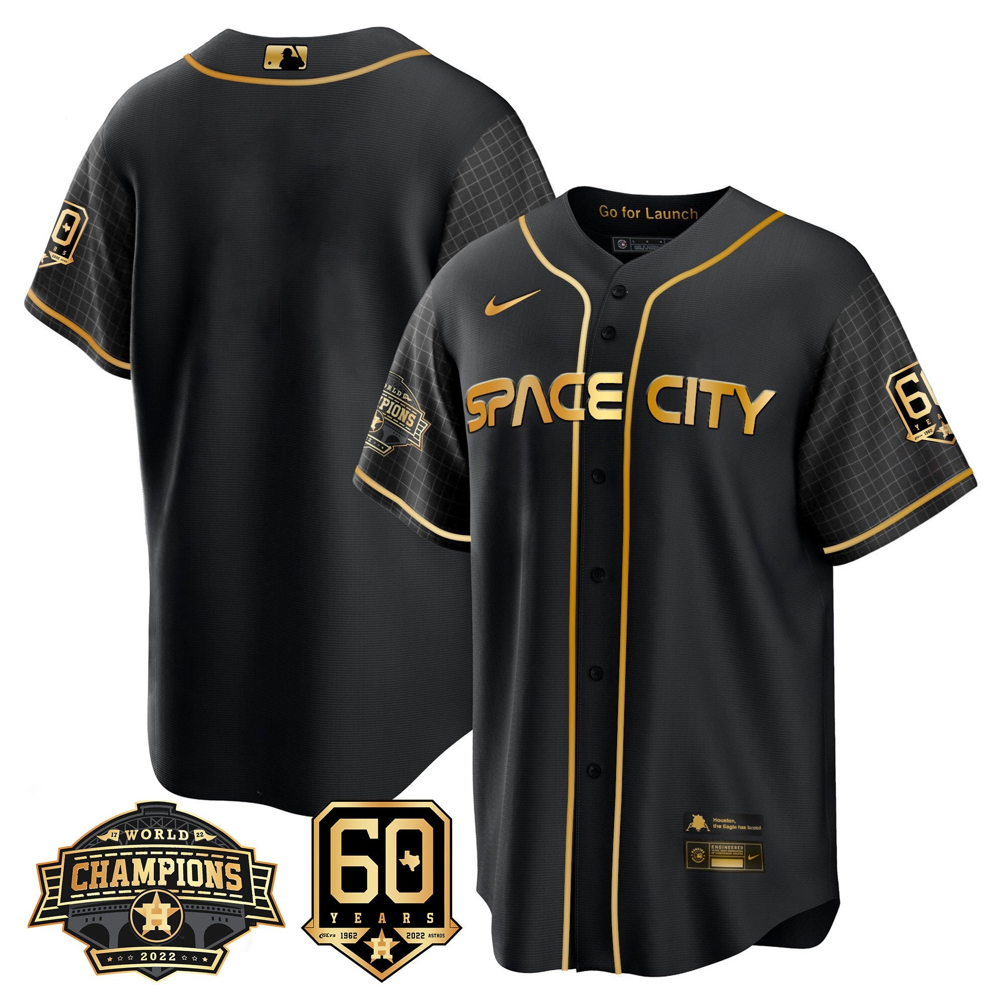 Men’s Houston Space City 2022 Champions & 60th Anniversary Patch Jersey