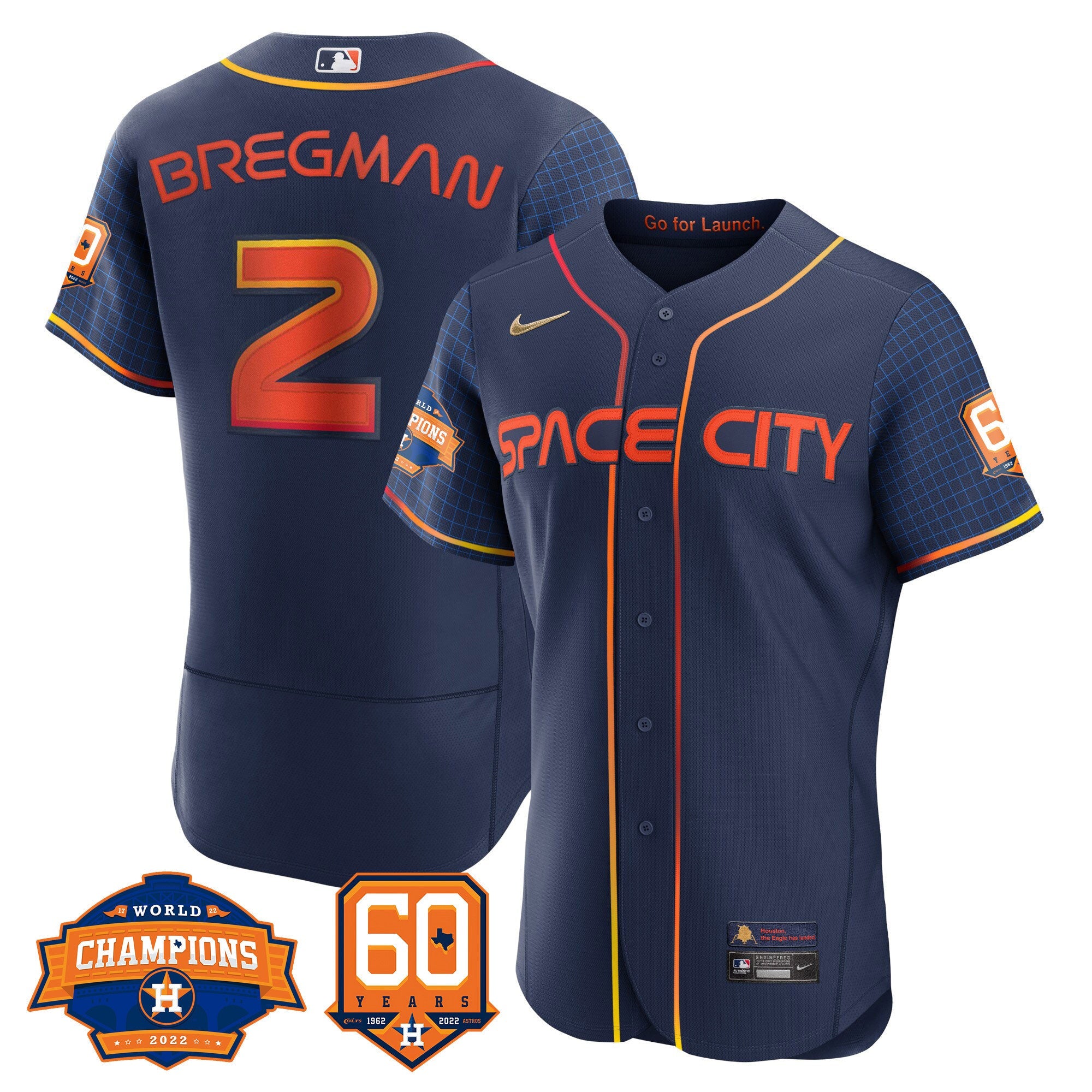 Men’s Houston Space City 2022 Champions & 60th Anniversary Patch Jersey