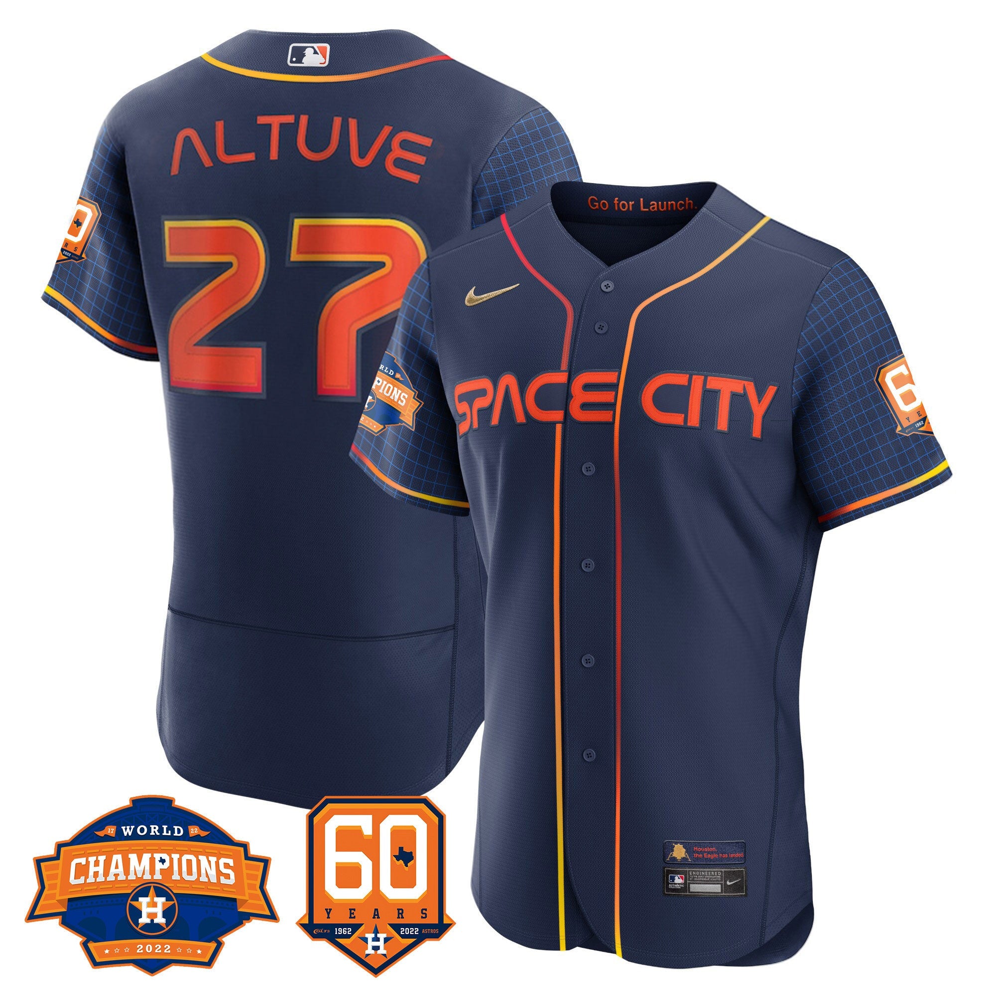 Men’s Houston Space City 2022 Champions & 60th Anniversary Patch Jersey
