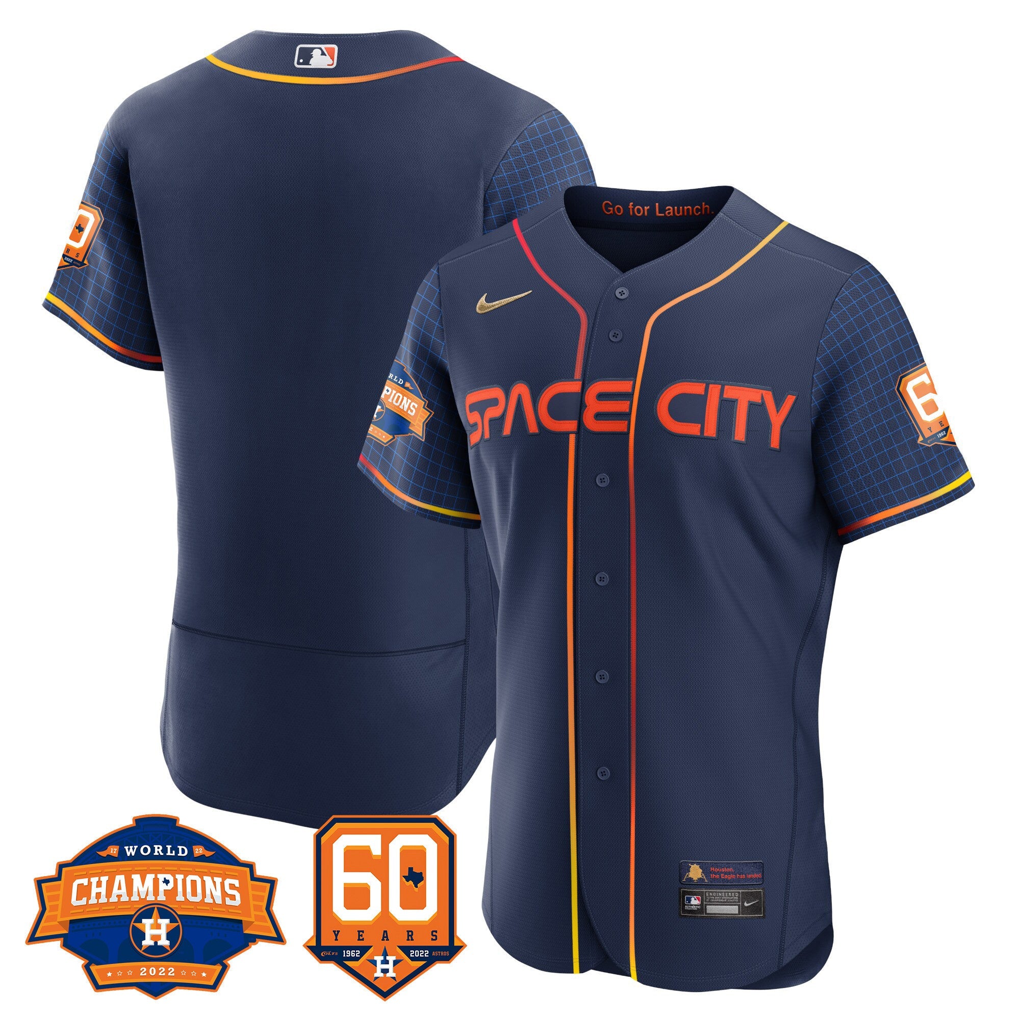 Men’s Houston Space City 2022 Champions & 60th Anniversary Patch Jersey