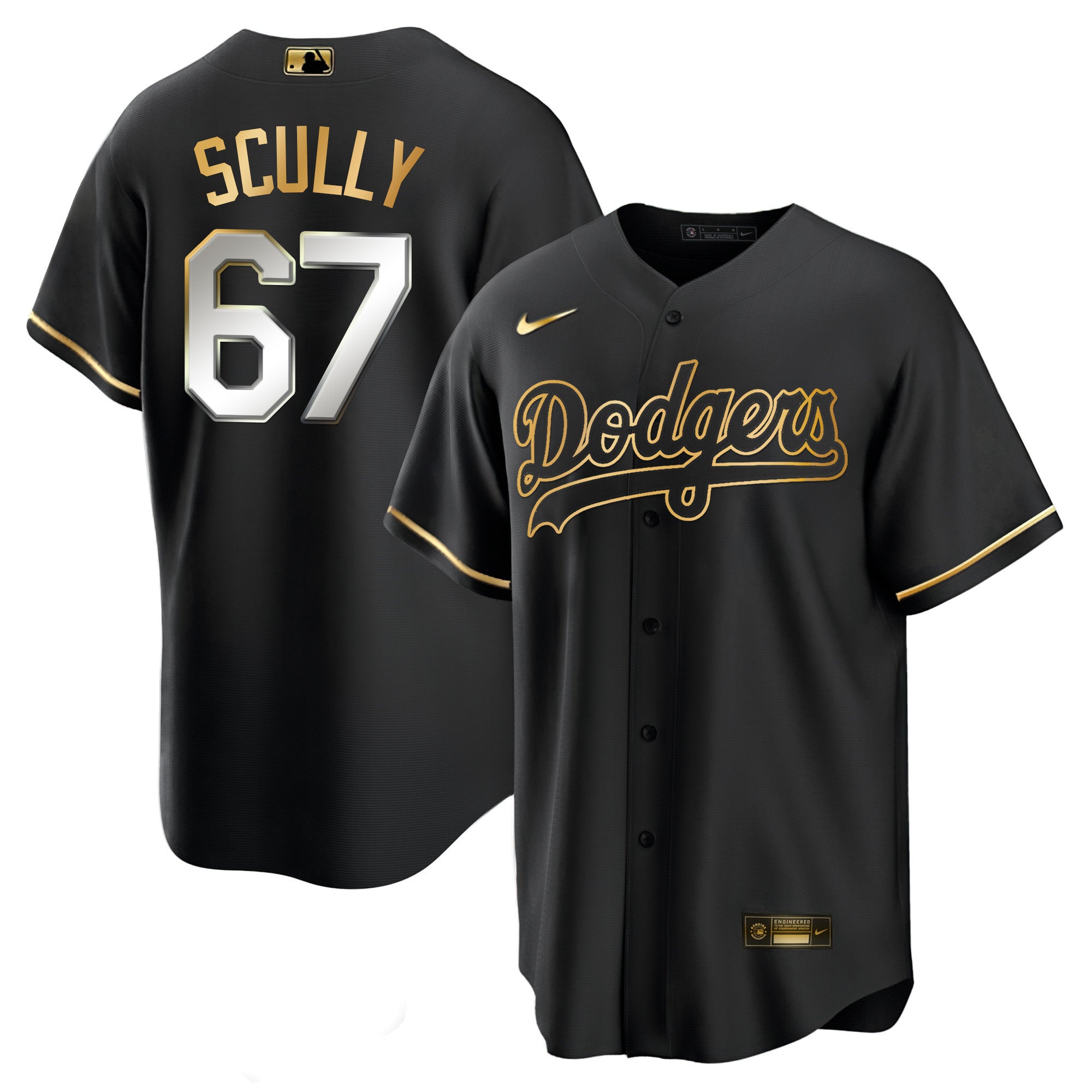 Men’s Los Angeles Black Limited & Gold Jersey