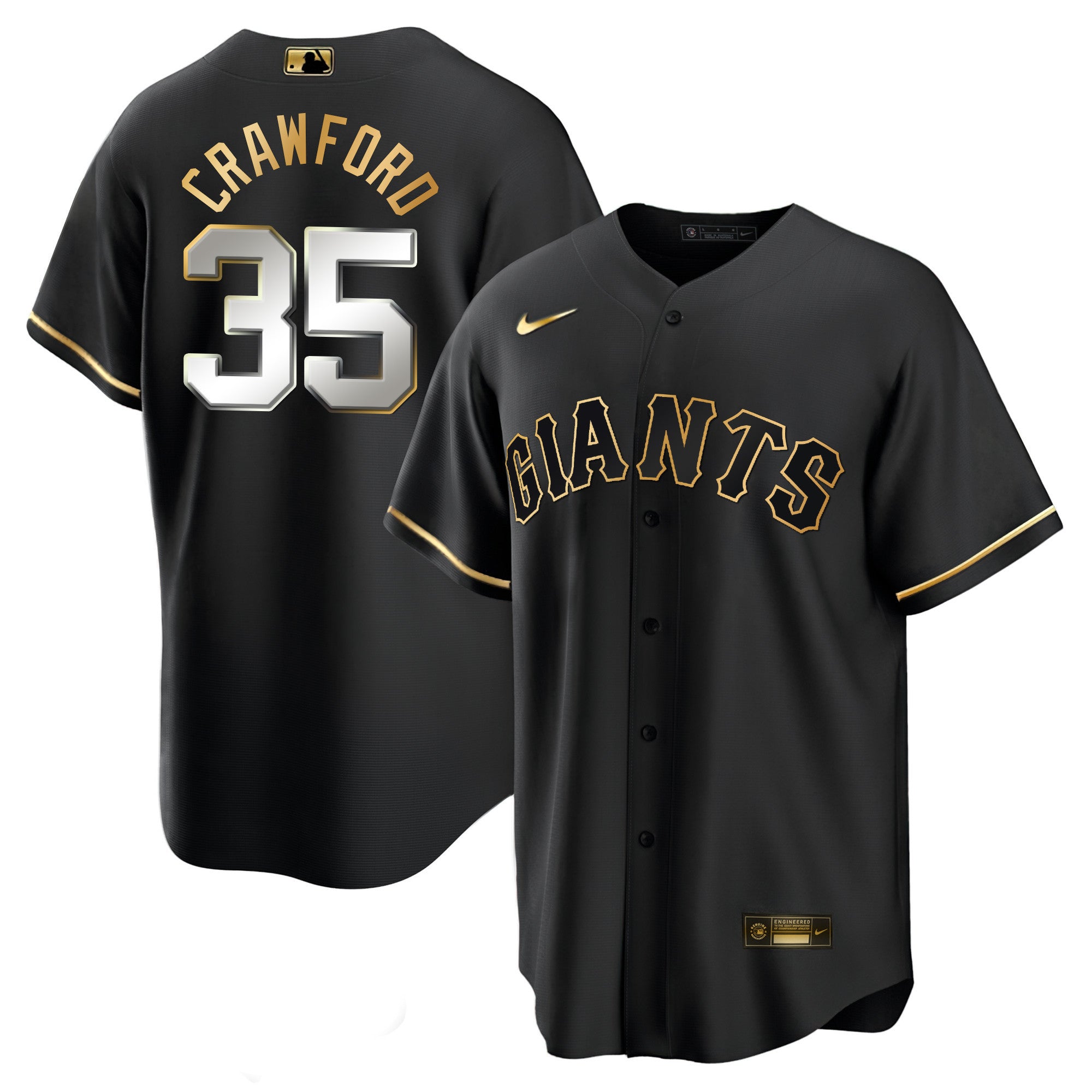 Men’s San Francisco Black Limited & Gold Jersey
