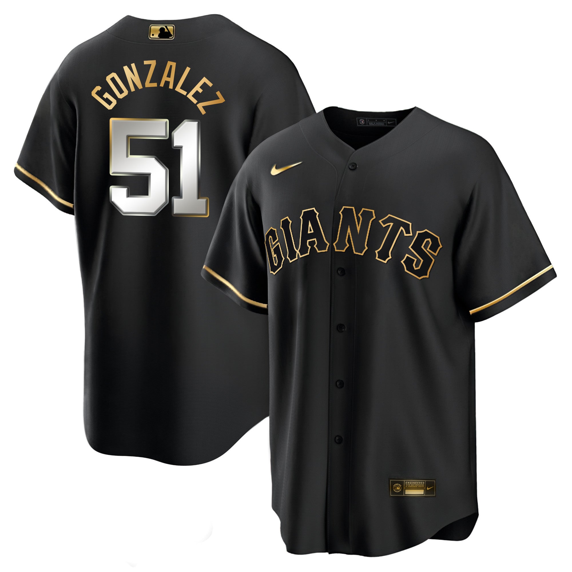 Men’s San Francisco Black Limited & Gold Jersey