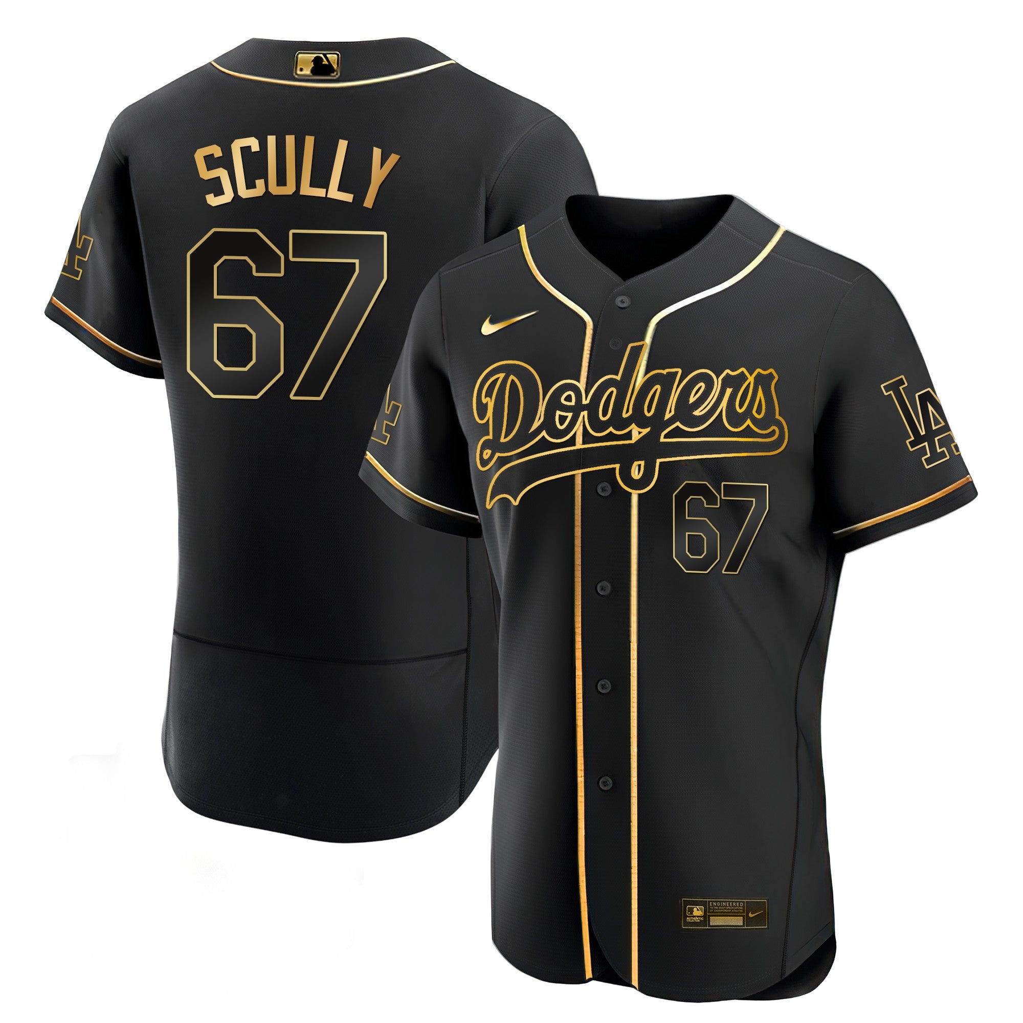 Men’s Los Angeles Black Limited & Gold Jersey