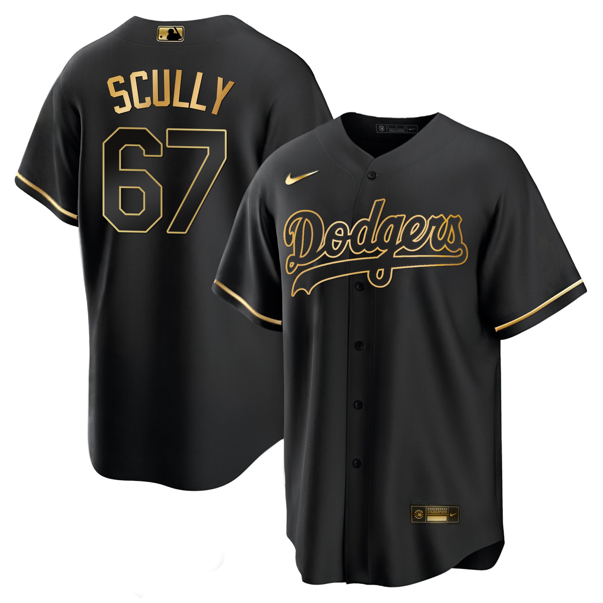 Men’s Los Angeles Black Limited & Gold Jersey