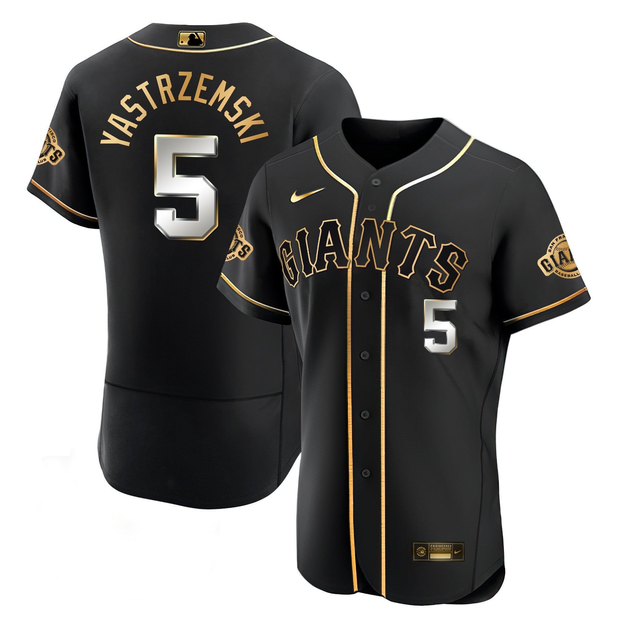 Men’s San Francisco Black Limited & Gold Jersey